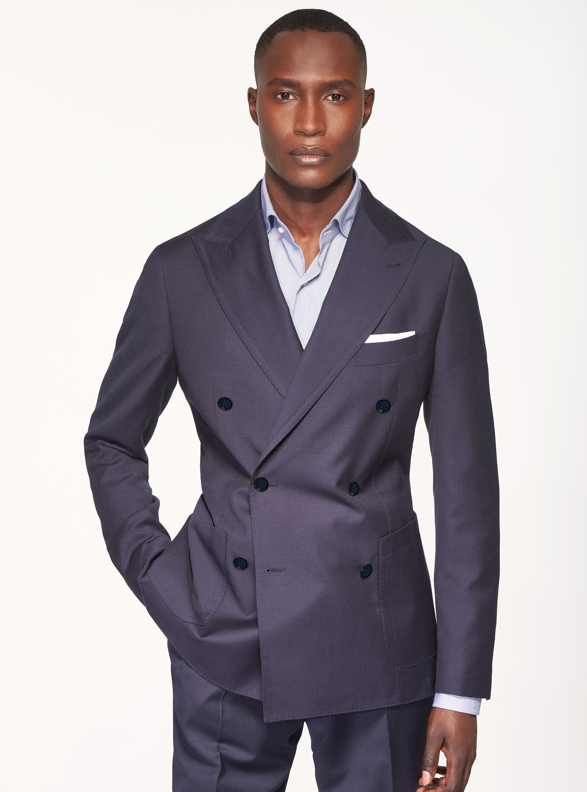 Purple double sale breasted suit