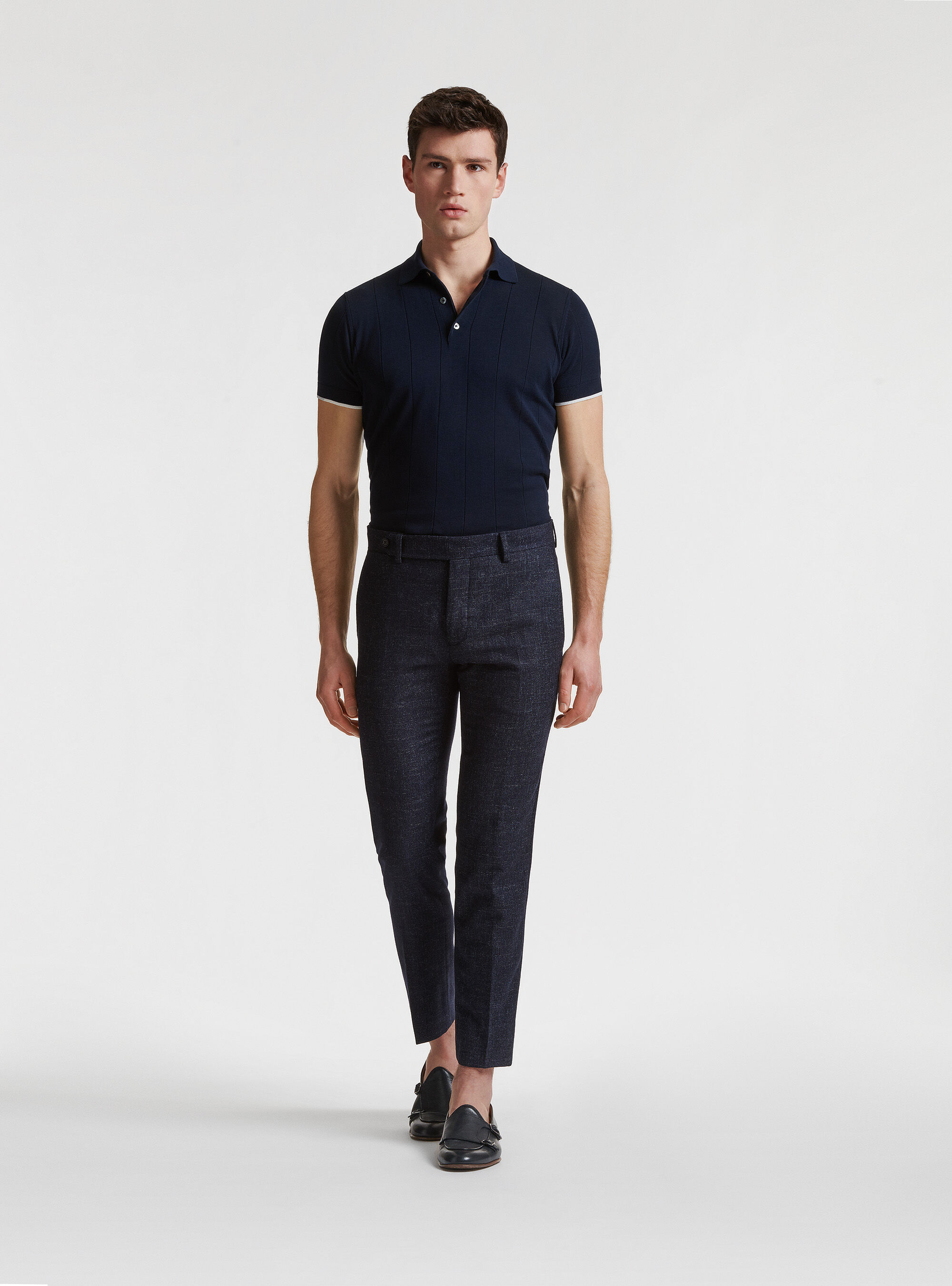 Suit pants with sales polo