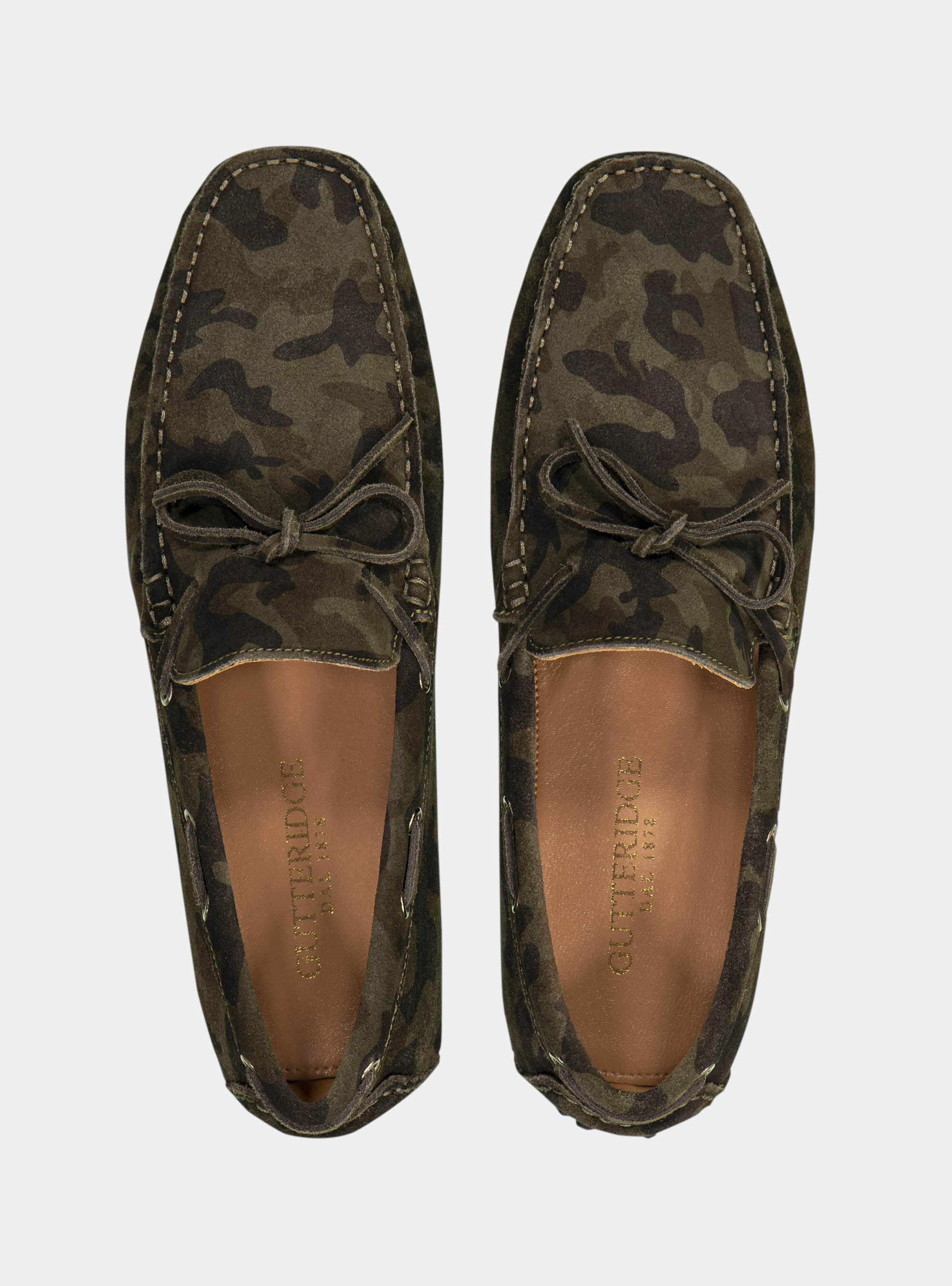 Mocassini in pelle scamosciata camouflage | Gutteridge | Calzature Uomo