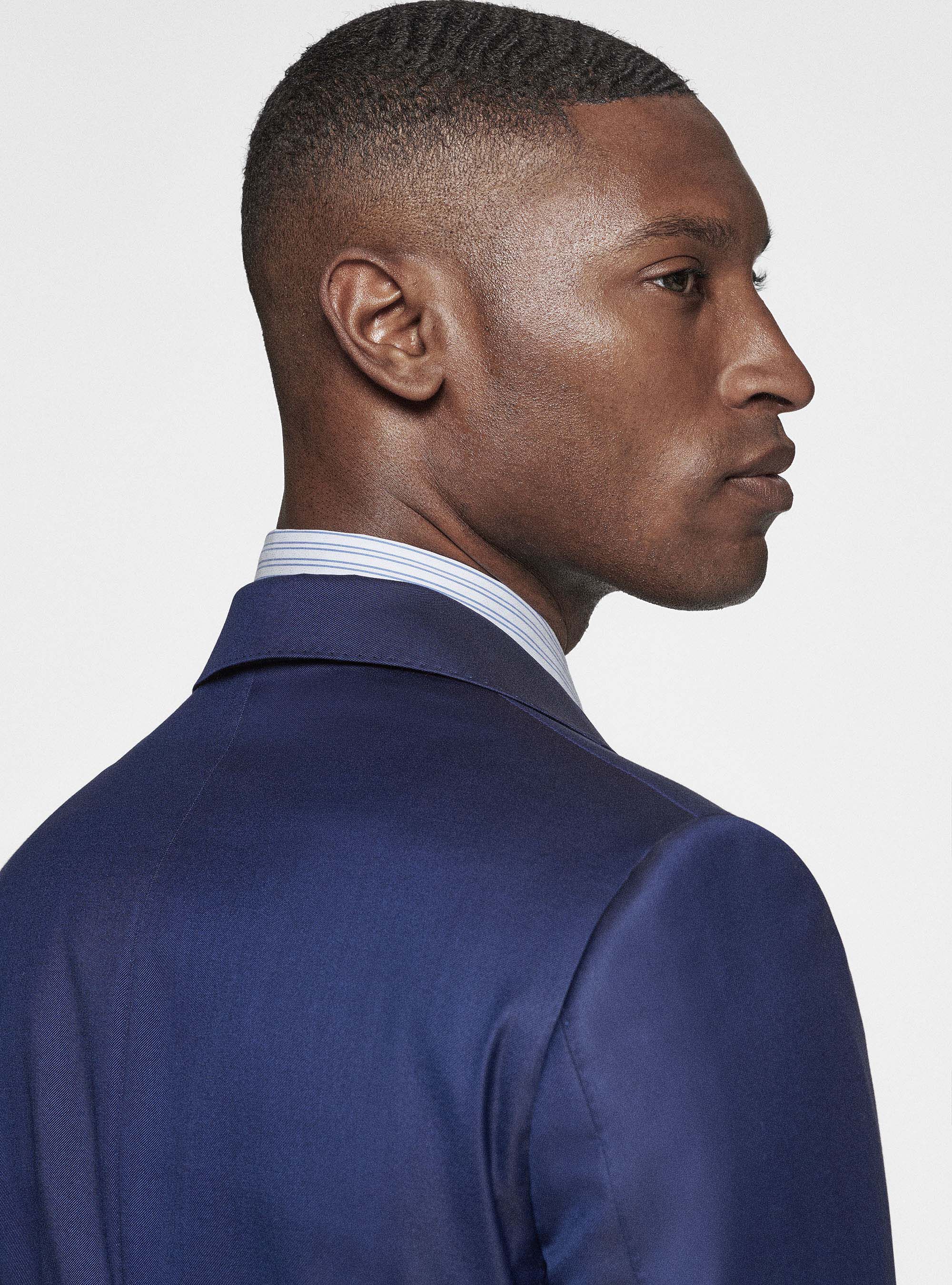 Pure 110's superfine wool blazer, BASALT