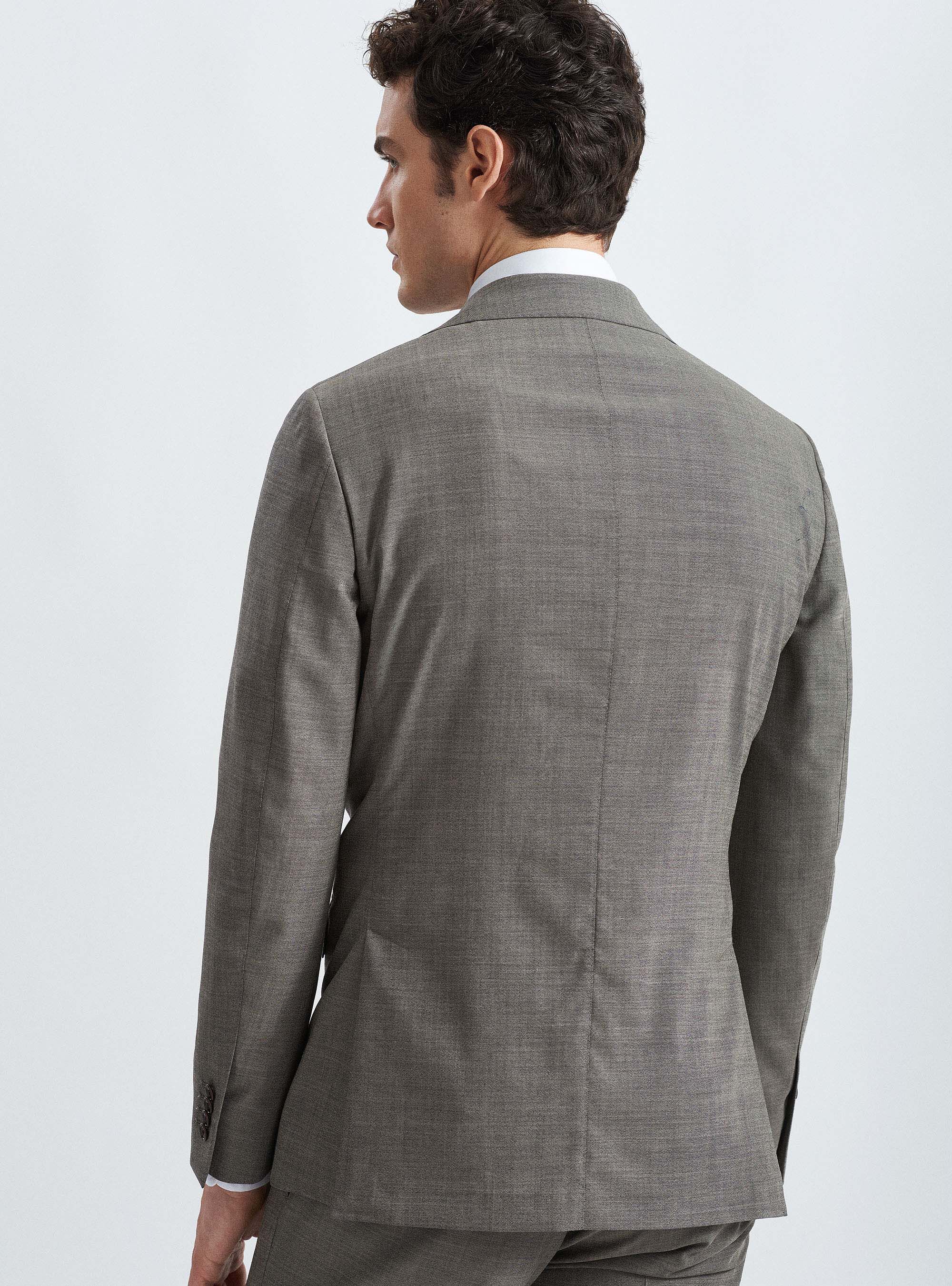 Giacca per abito in fresco lana, ECRU