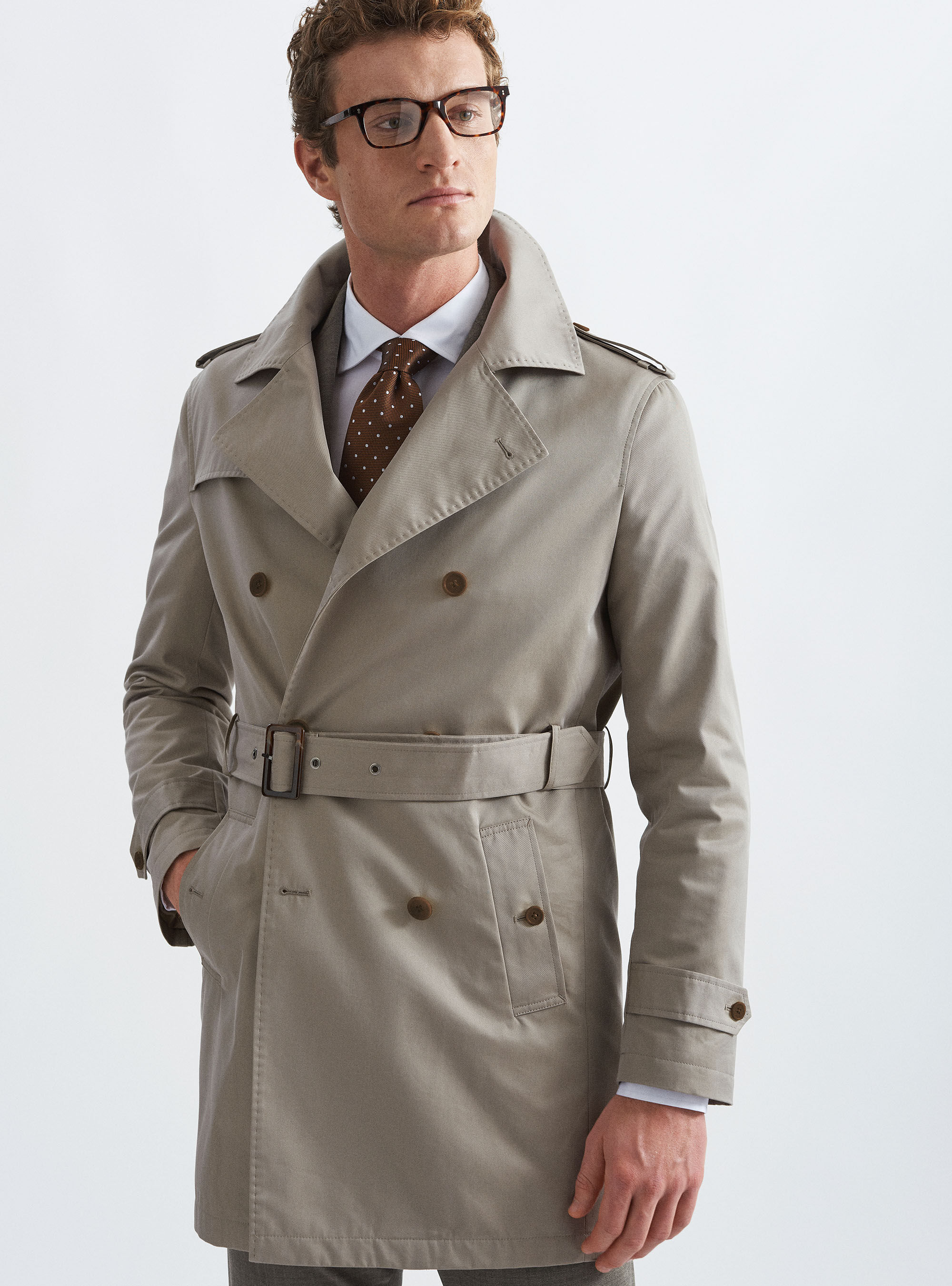 Slim fit trench coat on sale