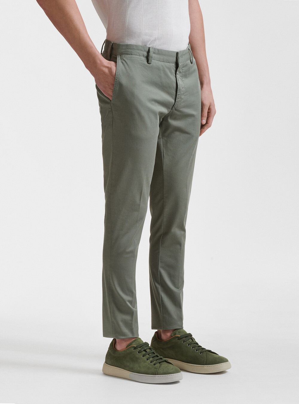 Garment-dyed stretch twill chino trousers, GutteridgeUS