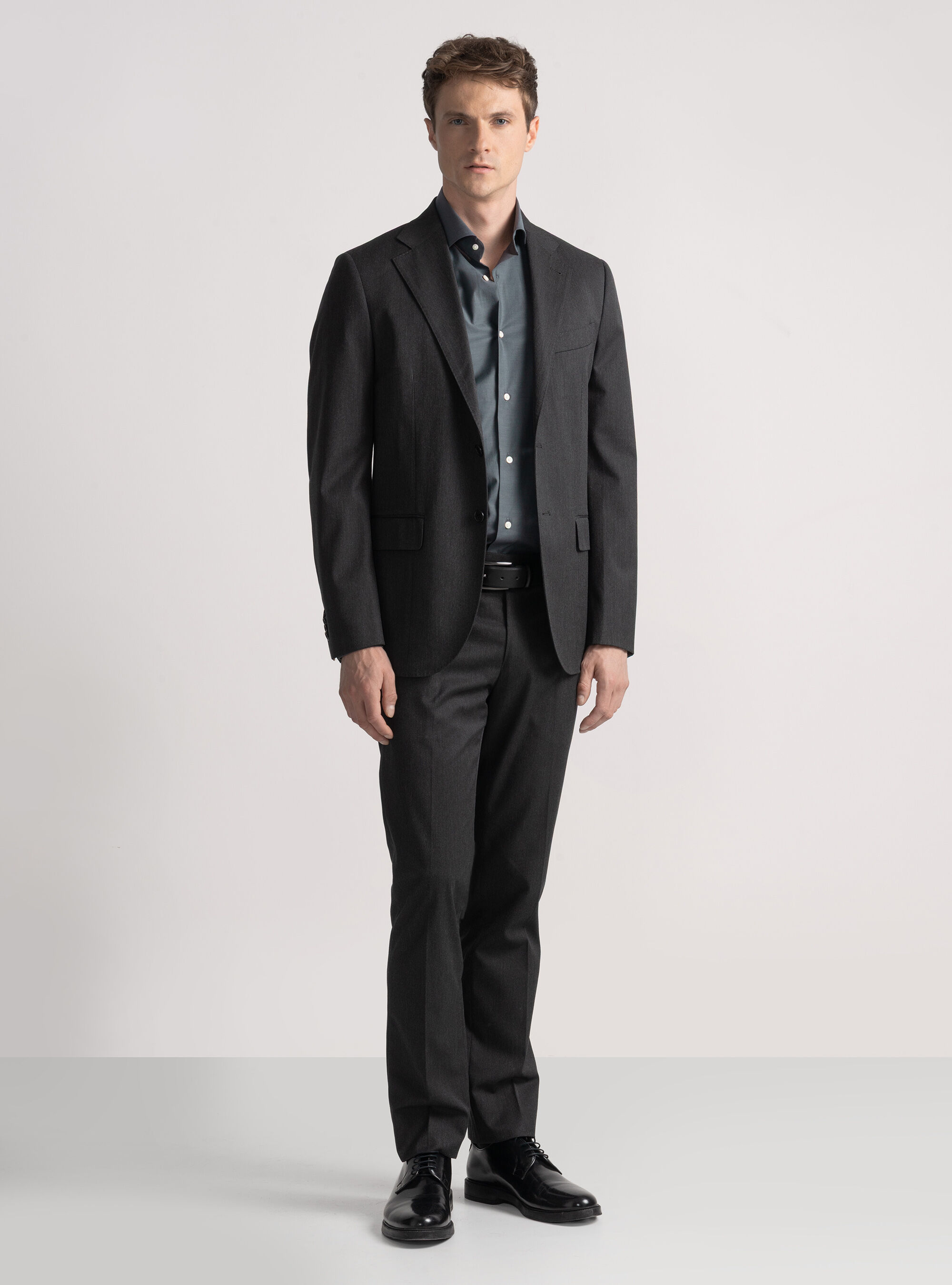 Pantalones de traje slim-fit, GRIS MARENGO