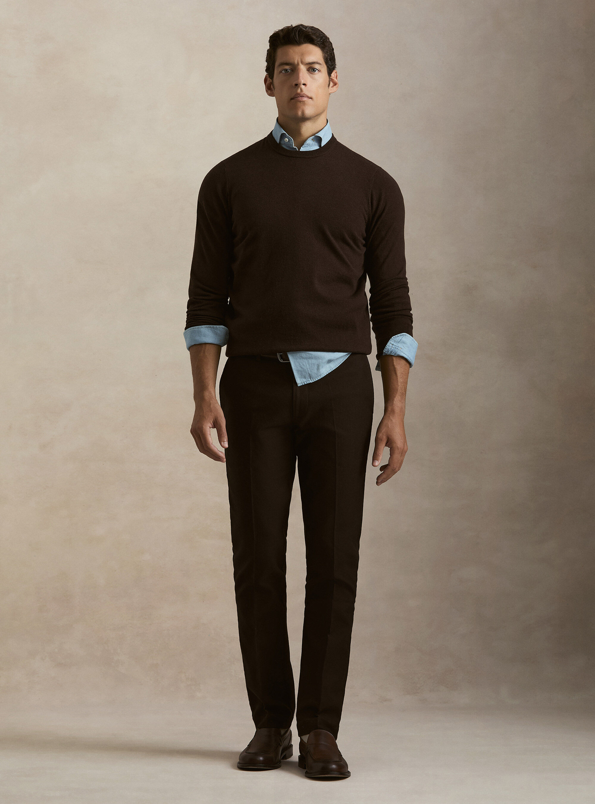 Girocollo in maglia in lana poliammide cashmere