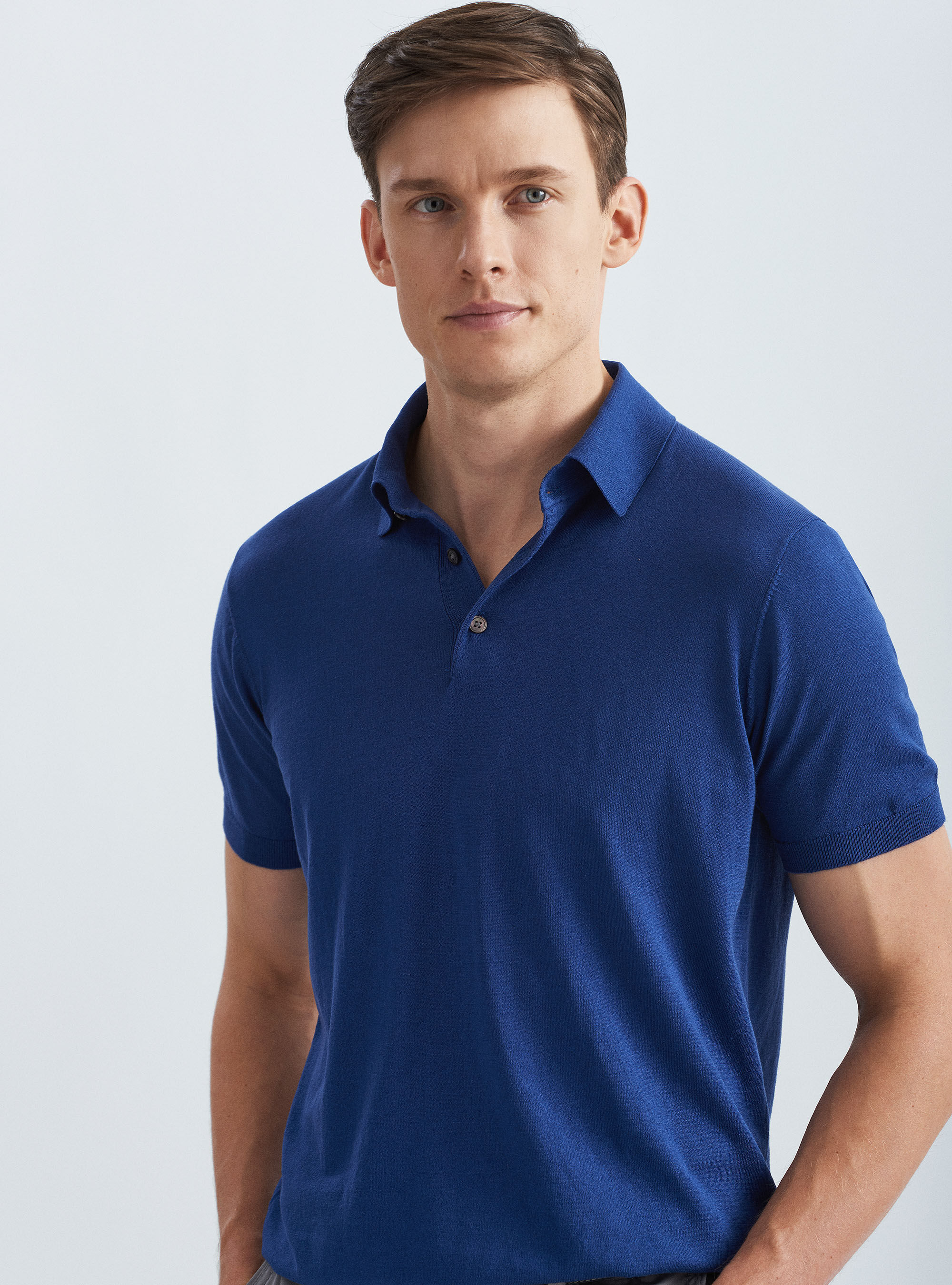 Maglia a polo in seta e cotone | Gutteridge | Maglieria Uomo