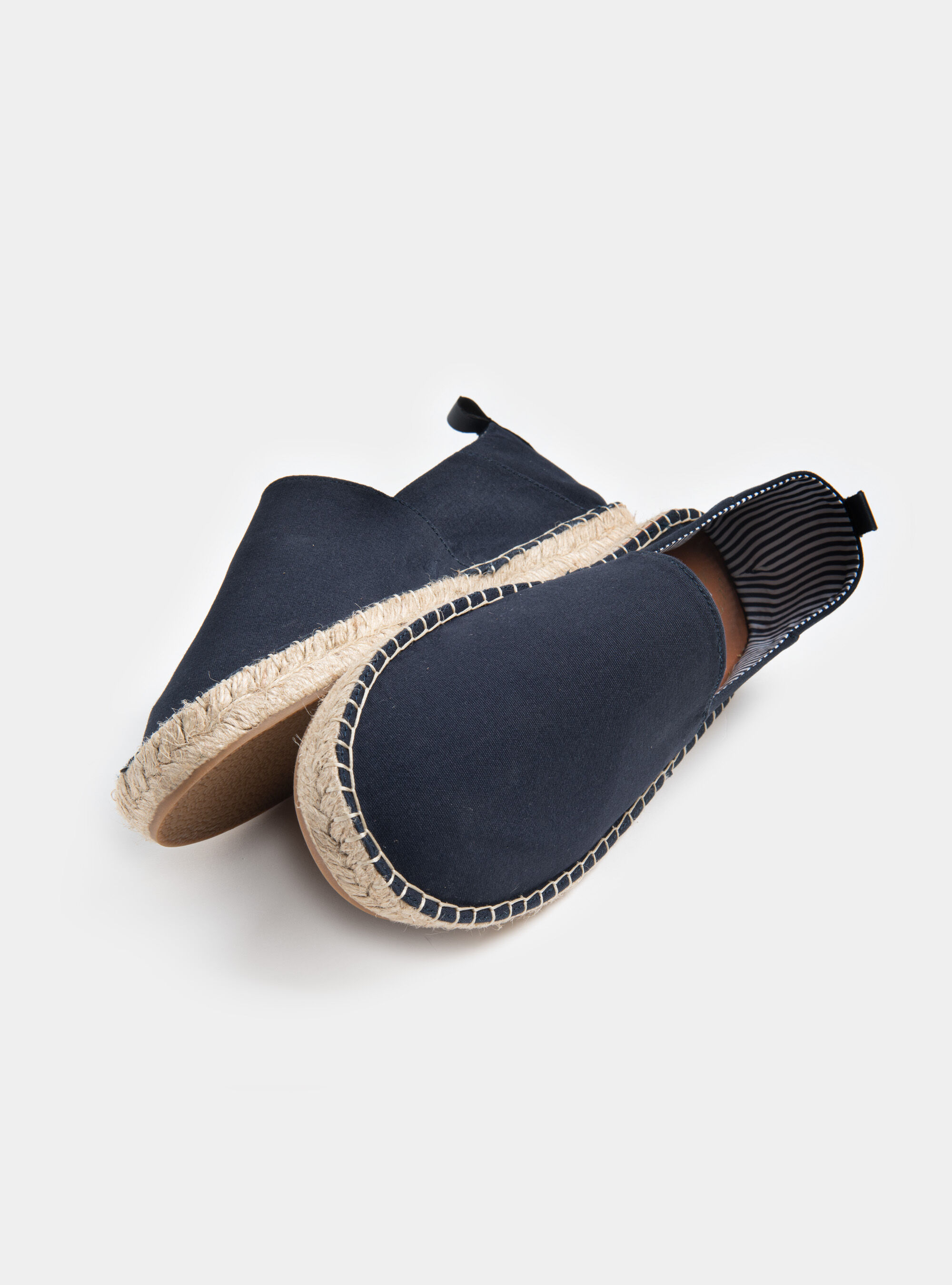 navy blue canvas espadrilles