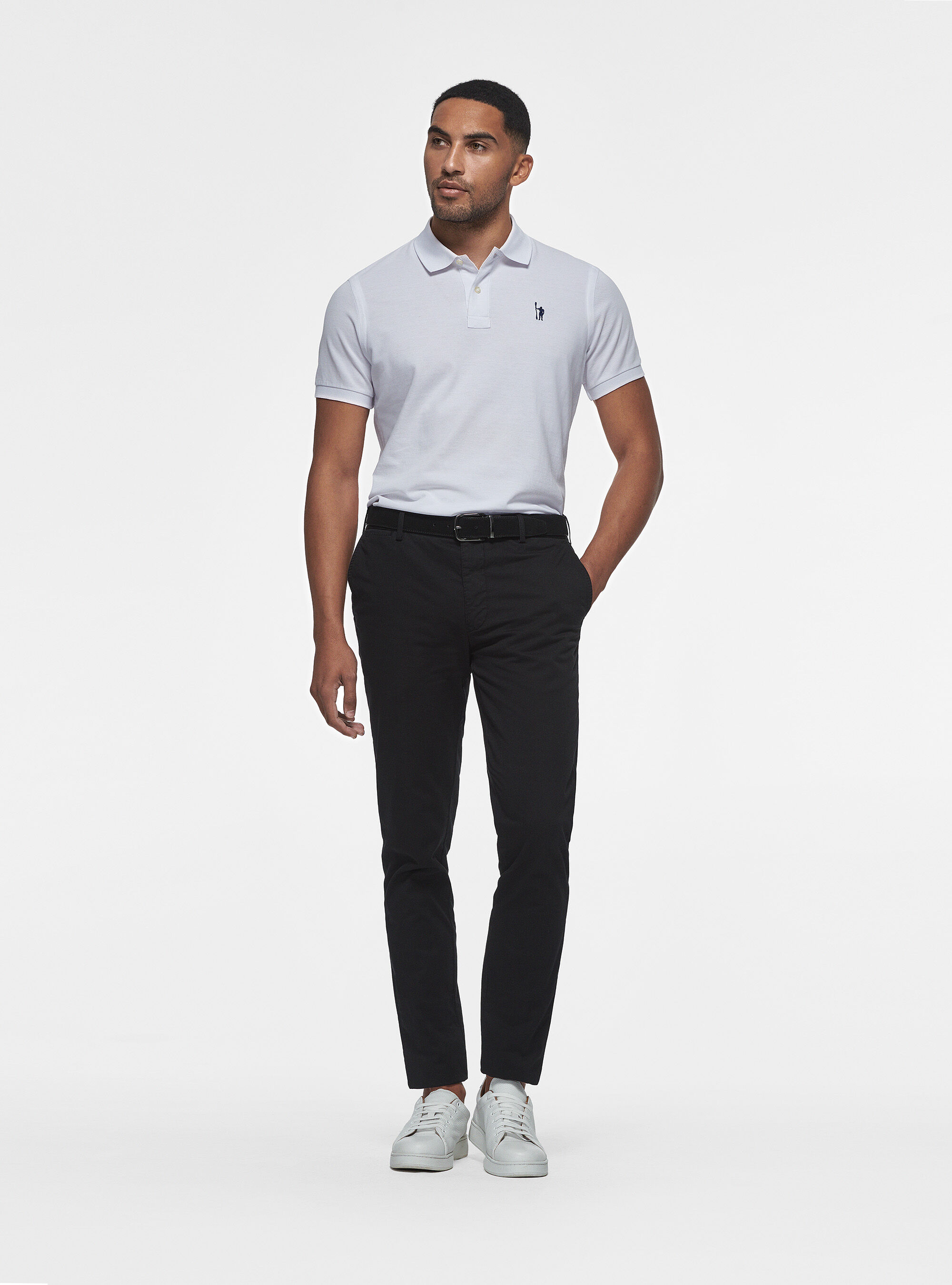 Black polo sales shirt embroidery