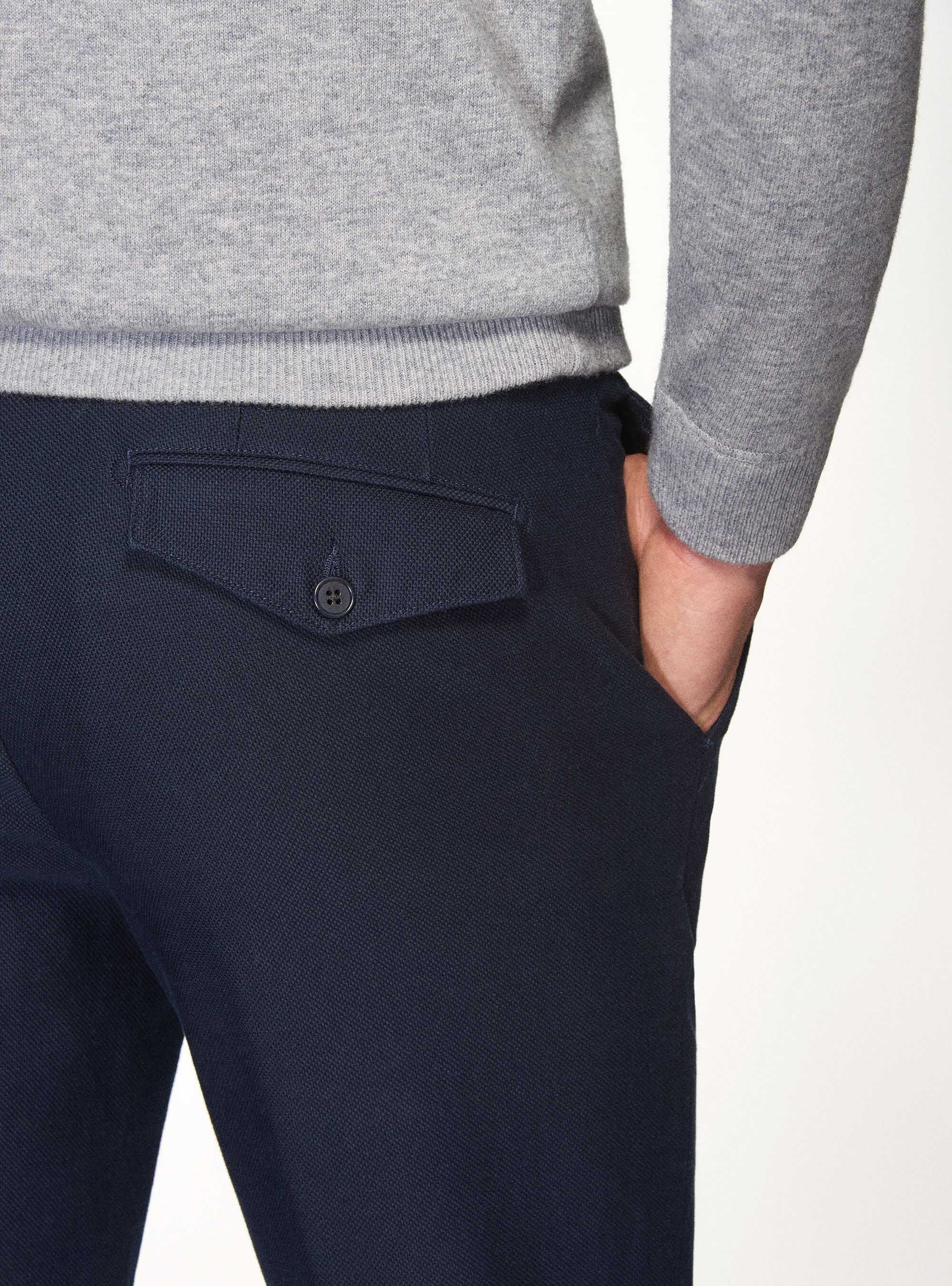 Armoured cotton slack trousers