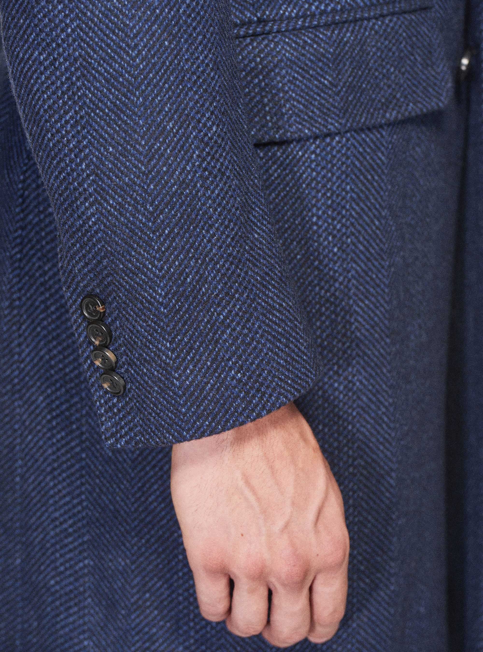 Navy herringbone coat discount
