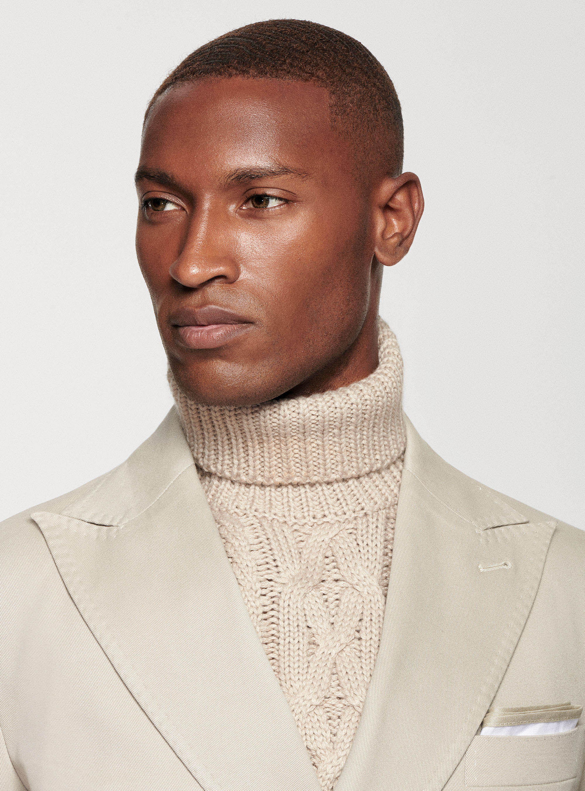 Blazer and roll neck cheap