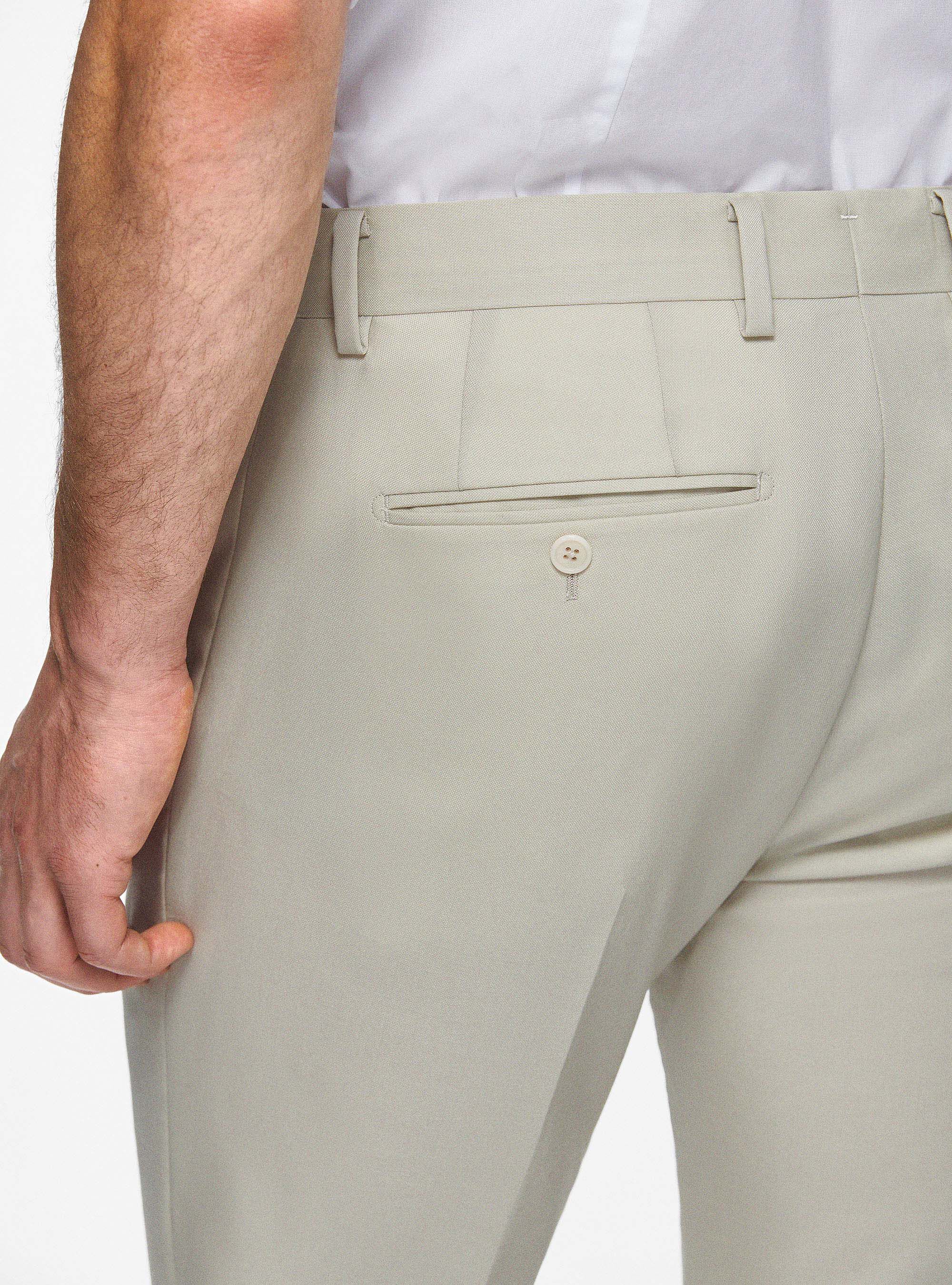 Pure wool trousers Vitale Barberis Canonico, OFF-WHITE