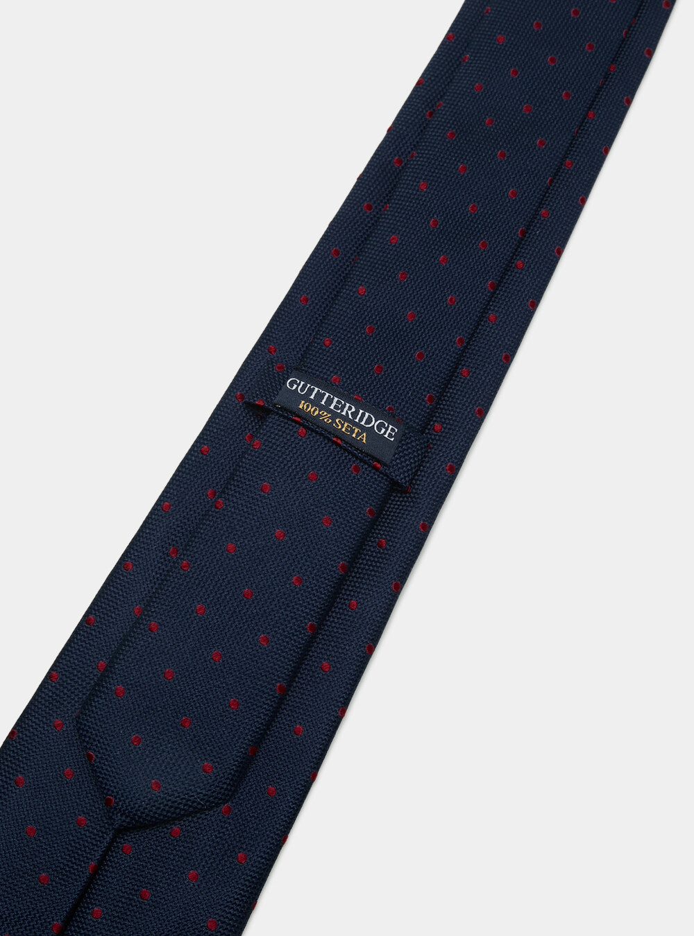 Cravatta in seta a pois, BLU/ROSSO Cravatta in seta a pois