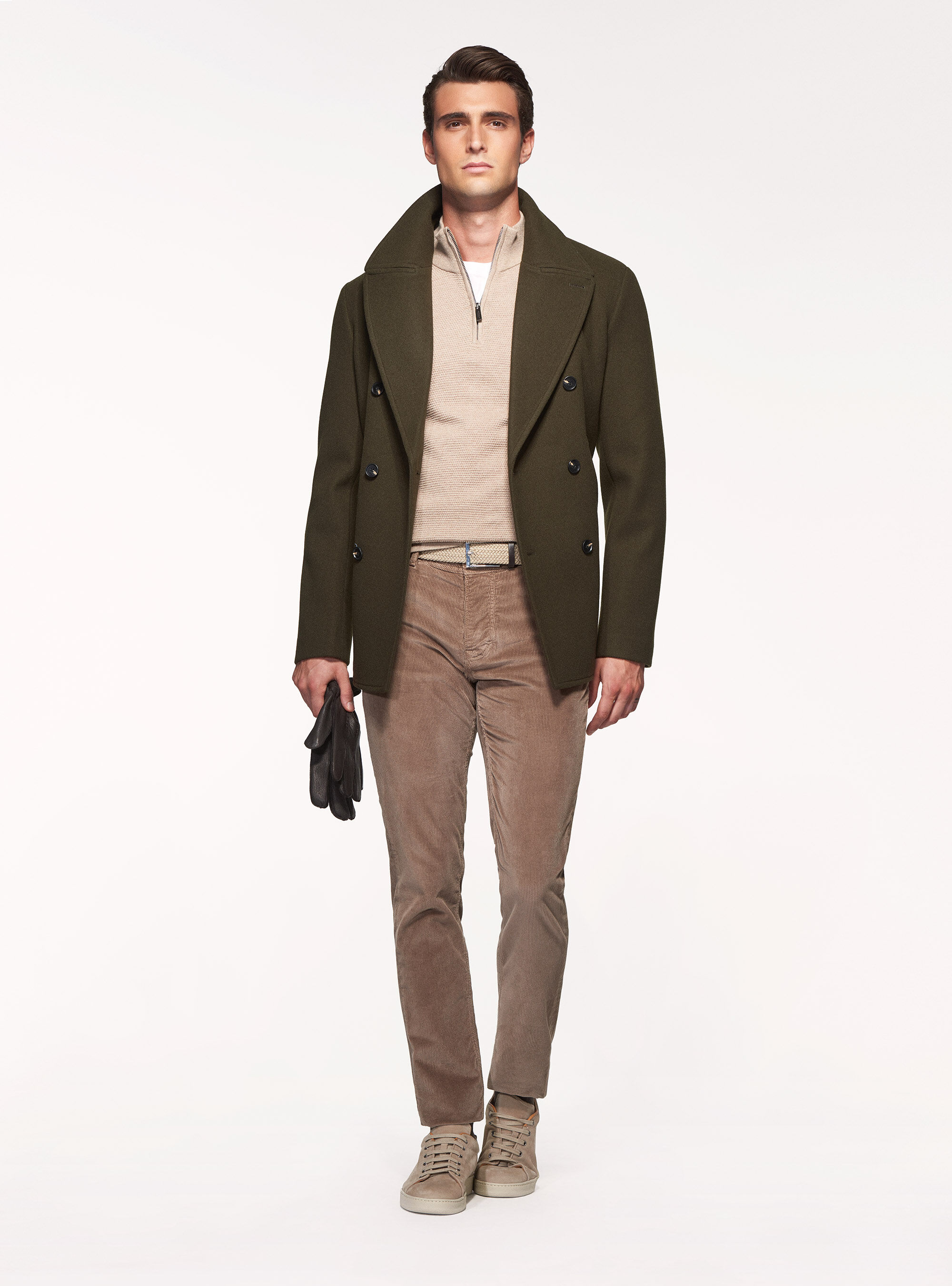 Blazer with zipper in sweater top
