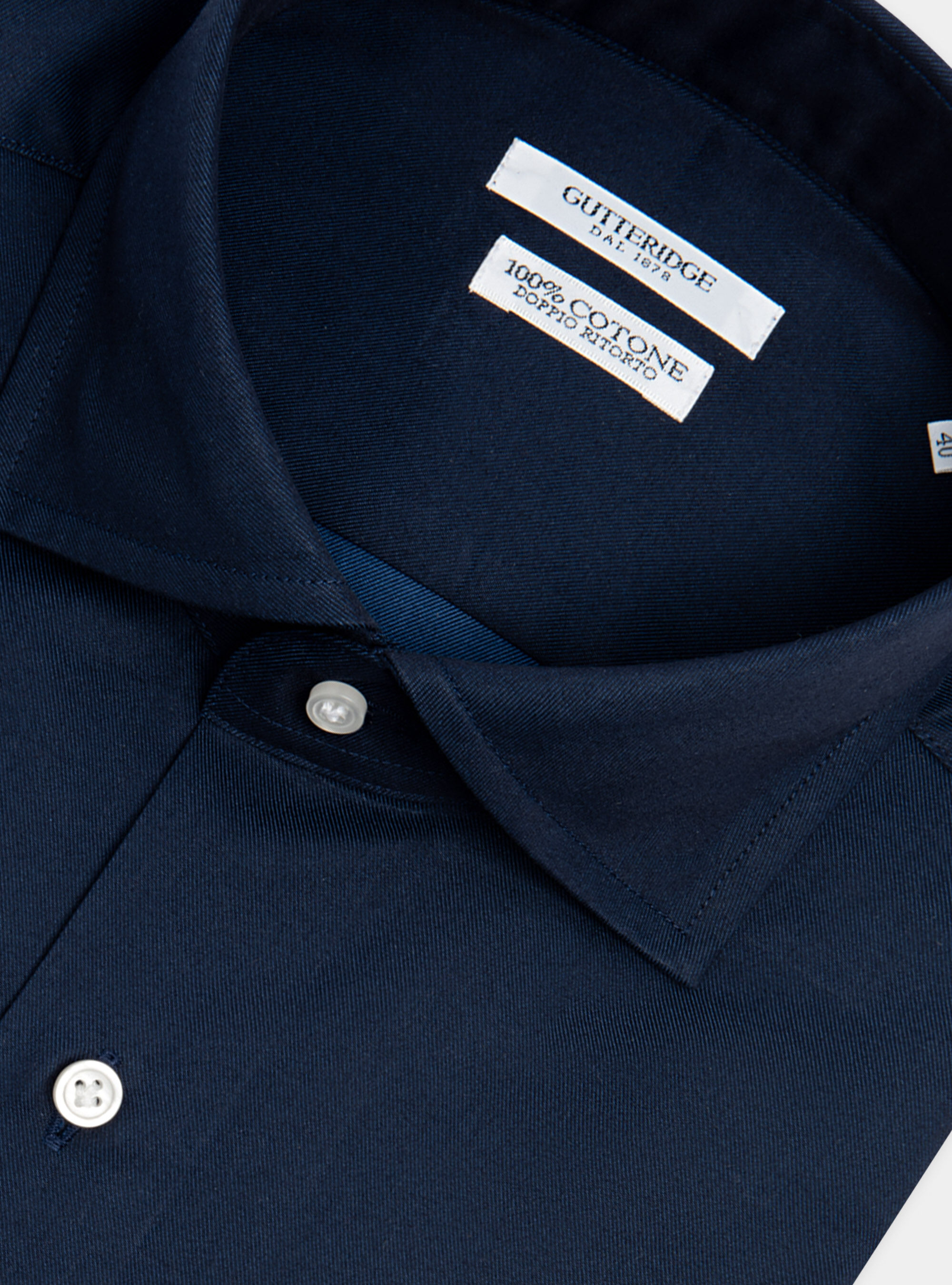 Slim fit cotton twill shirt