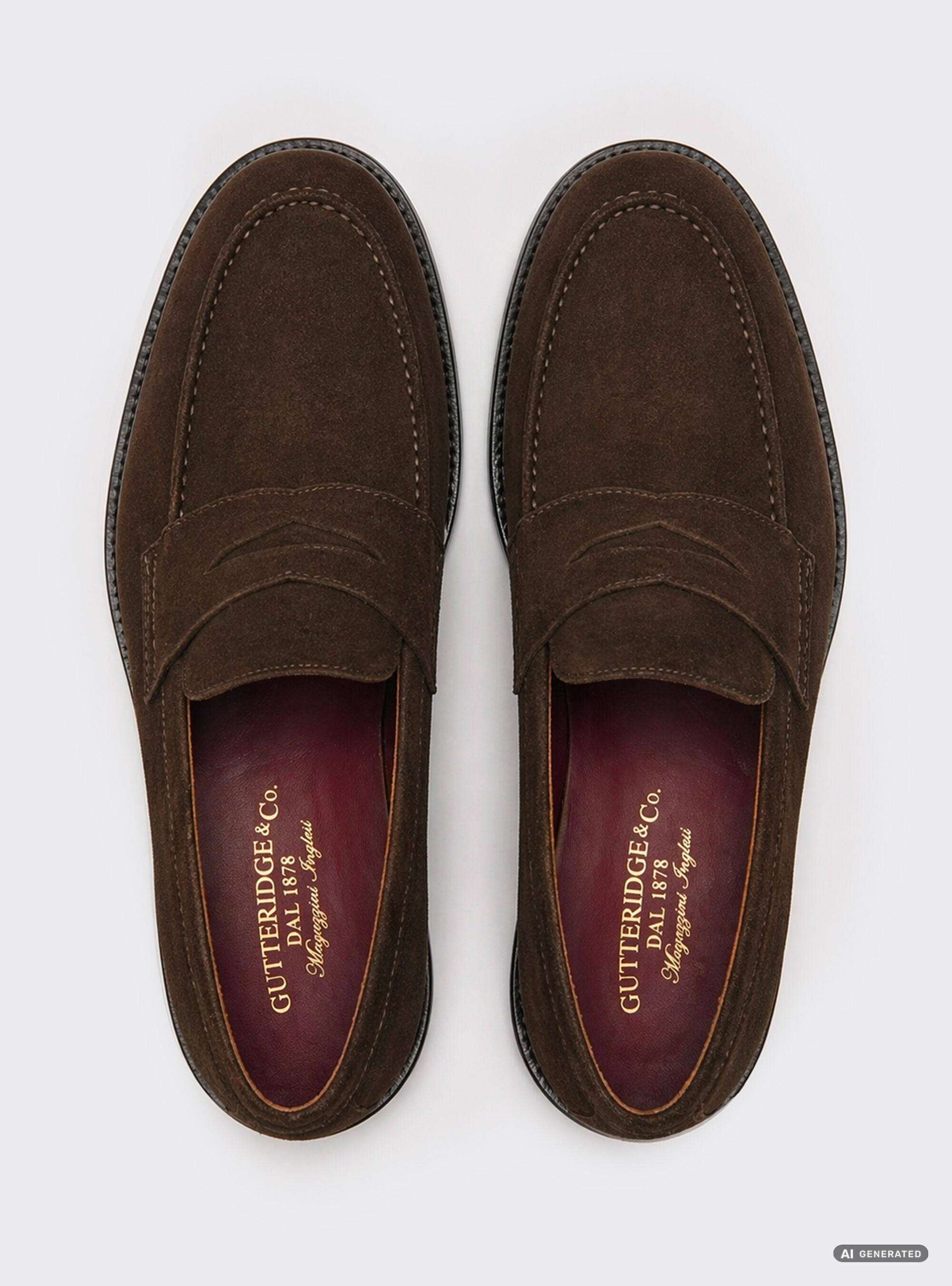 Mocassino in suede, BROWN