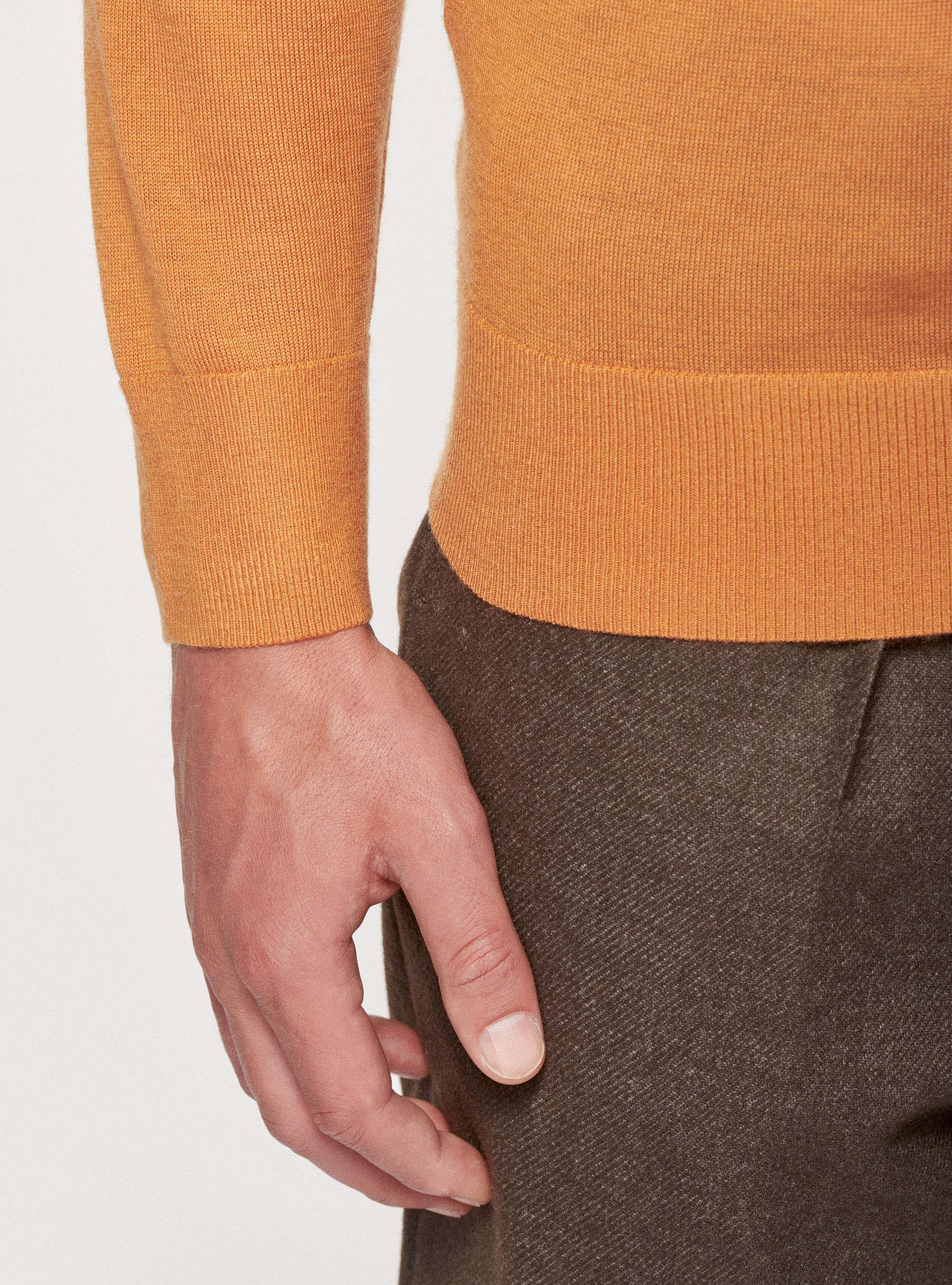 Orange merino wool sweater hotsell