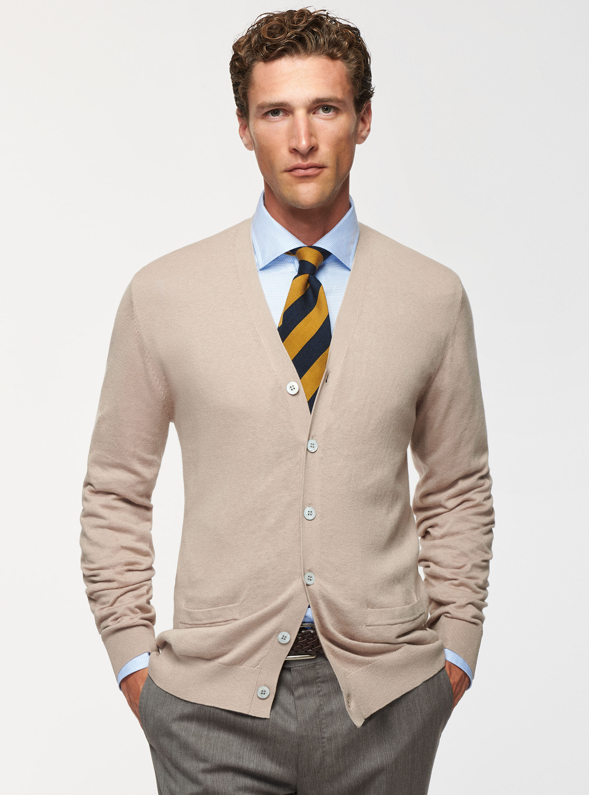 Silk and cashmere cotton cardigan