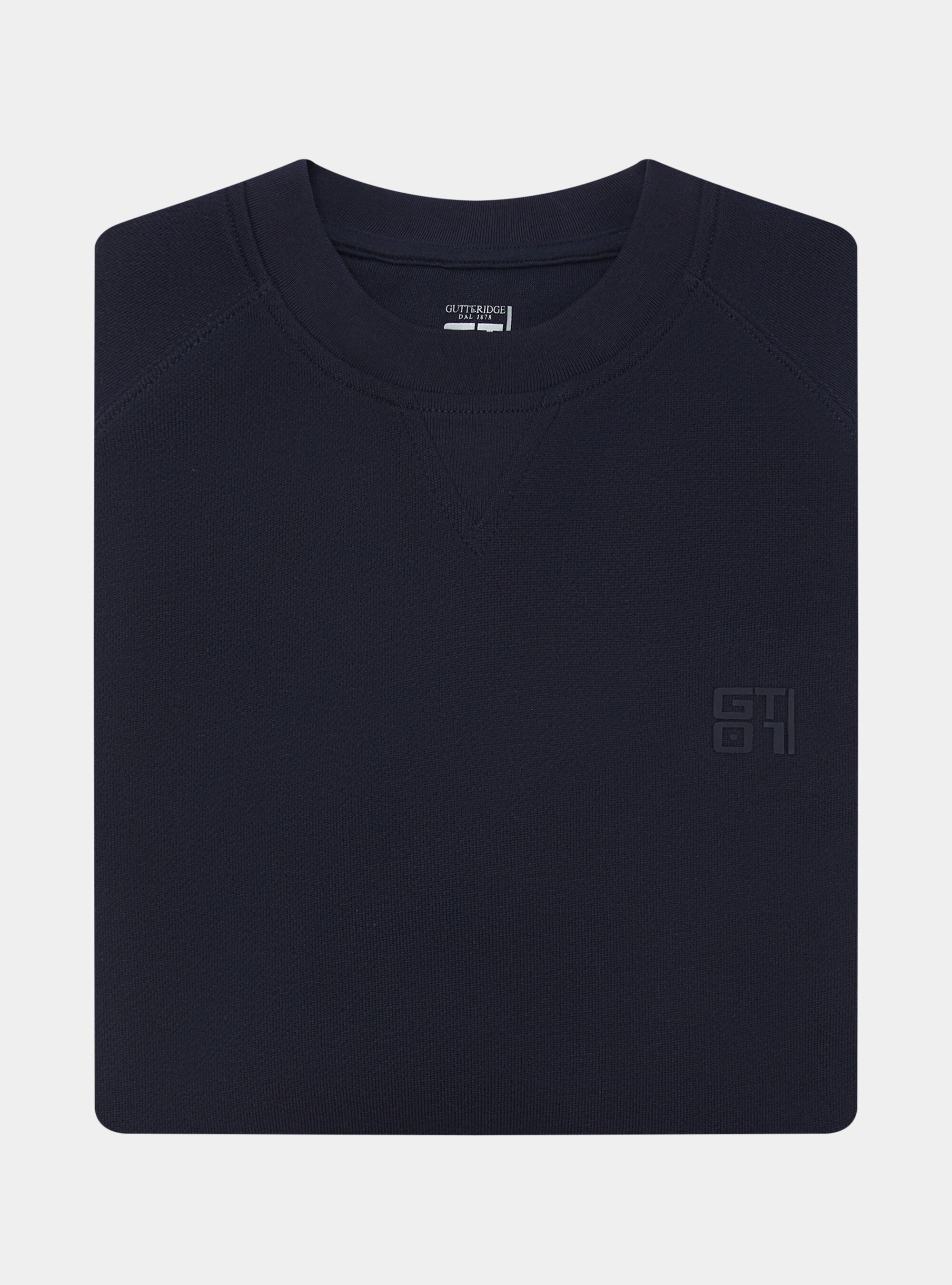 Basic round-neck sweatshirt GT01, NAVY BLUE