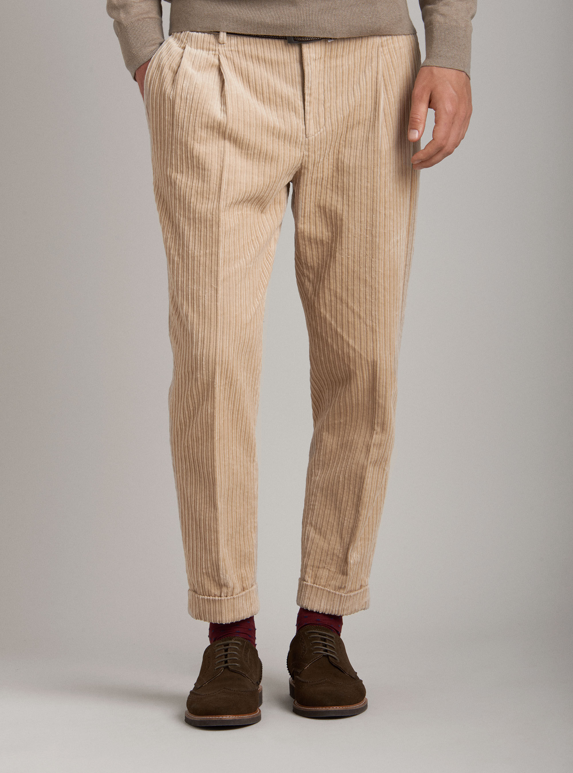 pantaloni a coste velluto uomo