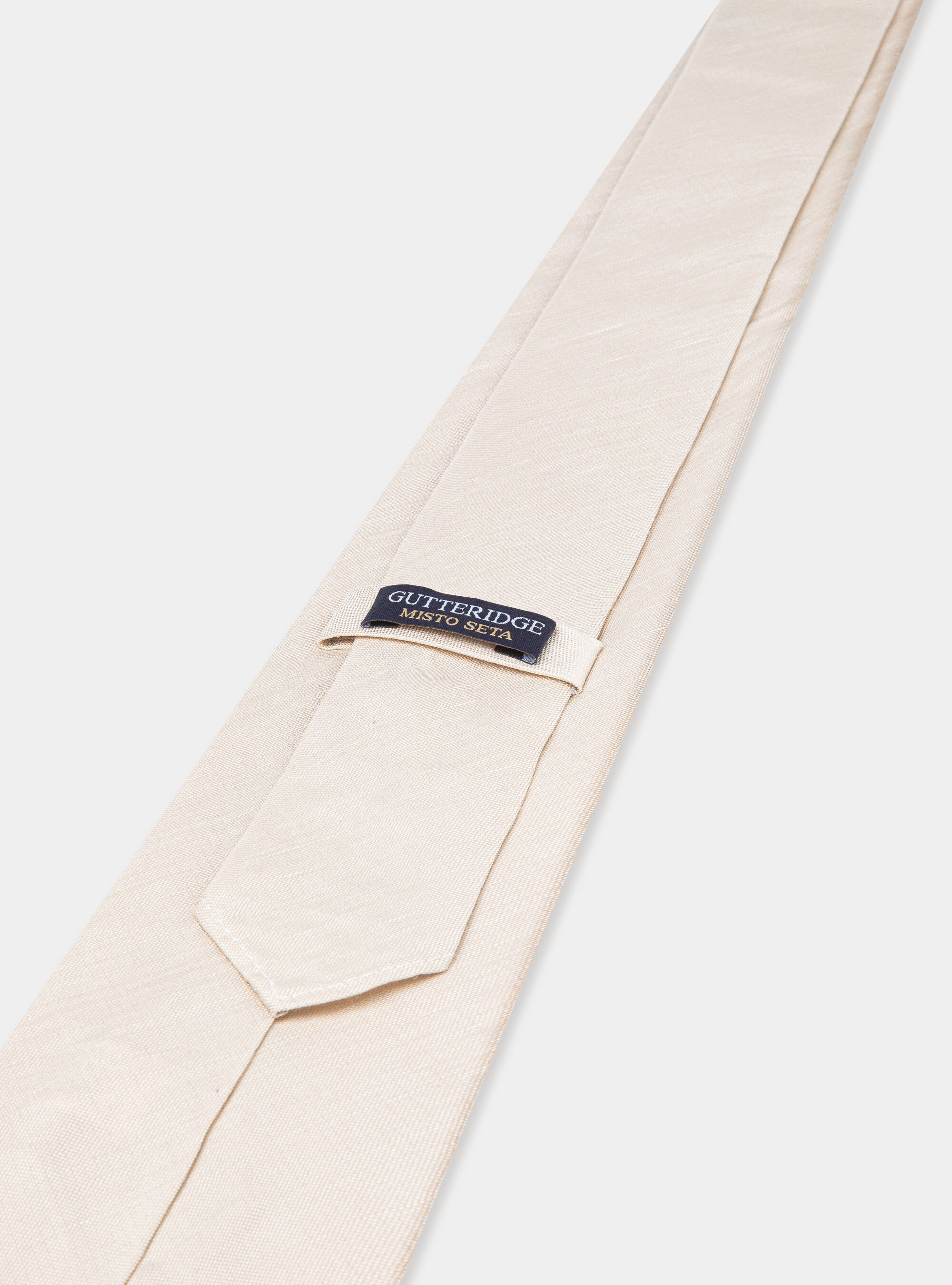 Cravatta in seta e lino, ECRU