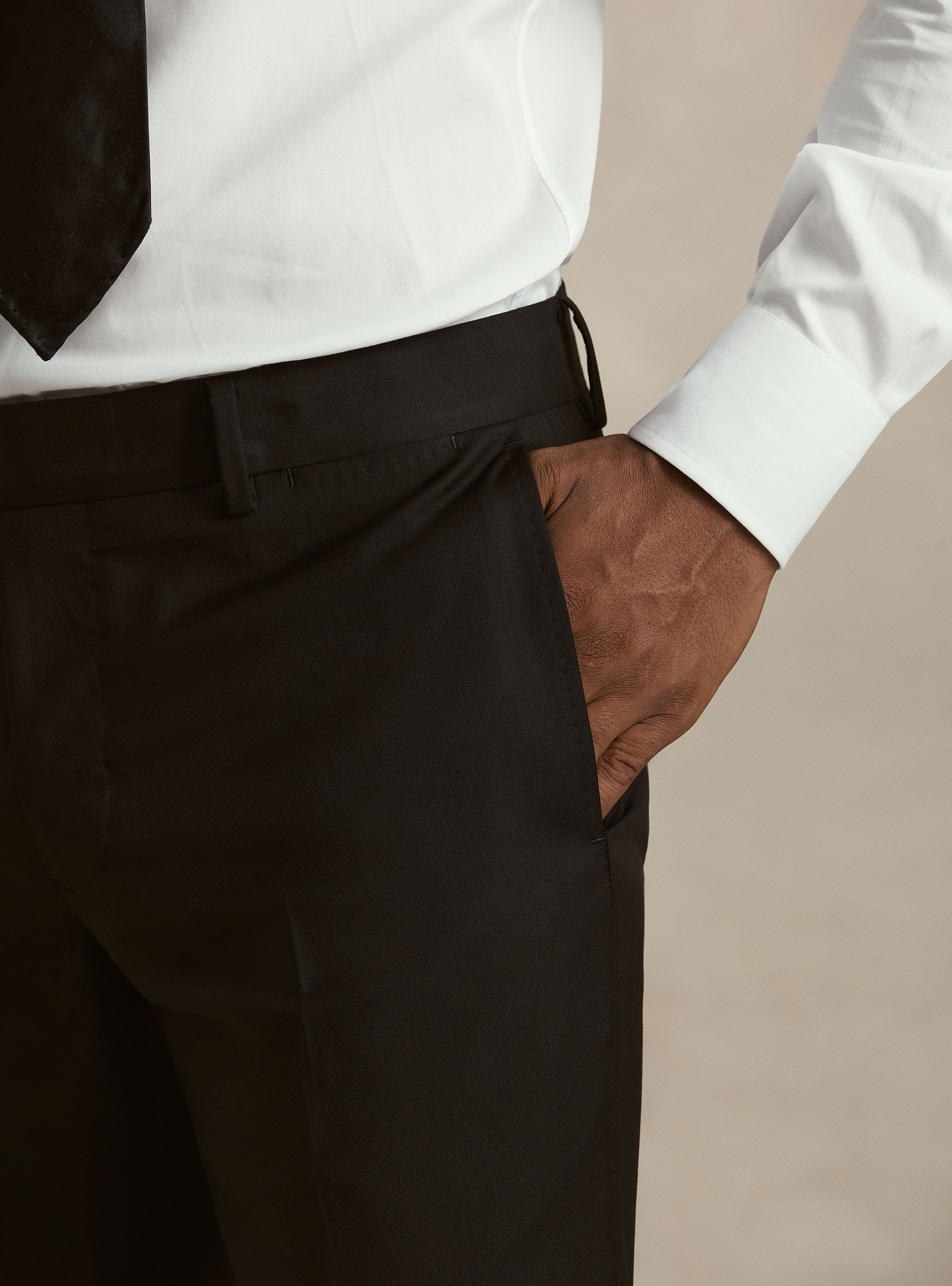 Suit trousers in pure wool by Vitale Barberis Canonico, BLACK