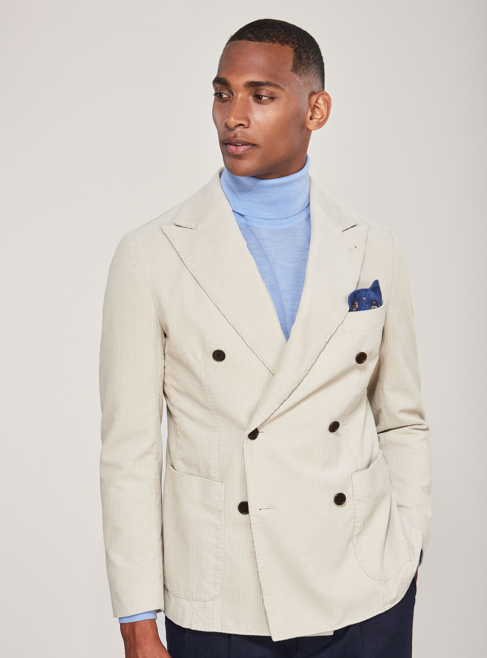 White double hotsell breasted blazer men