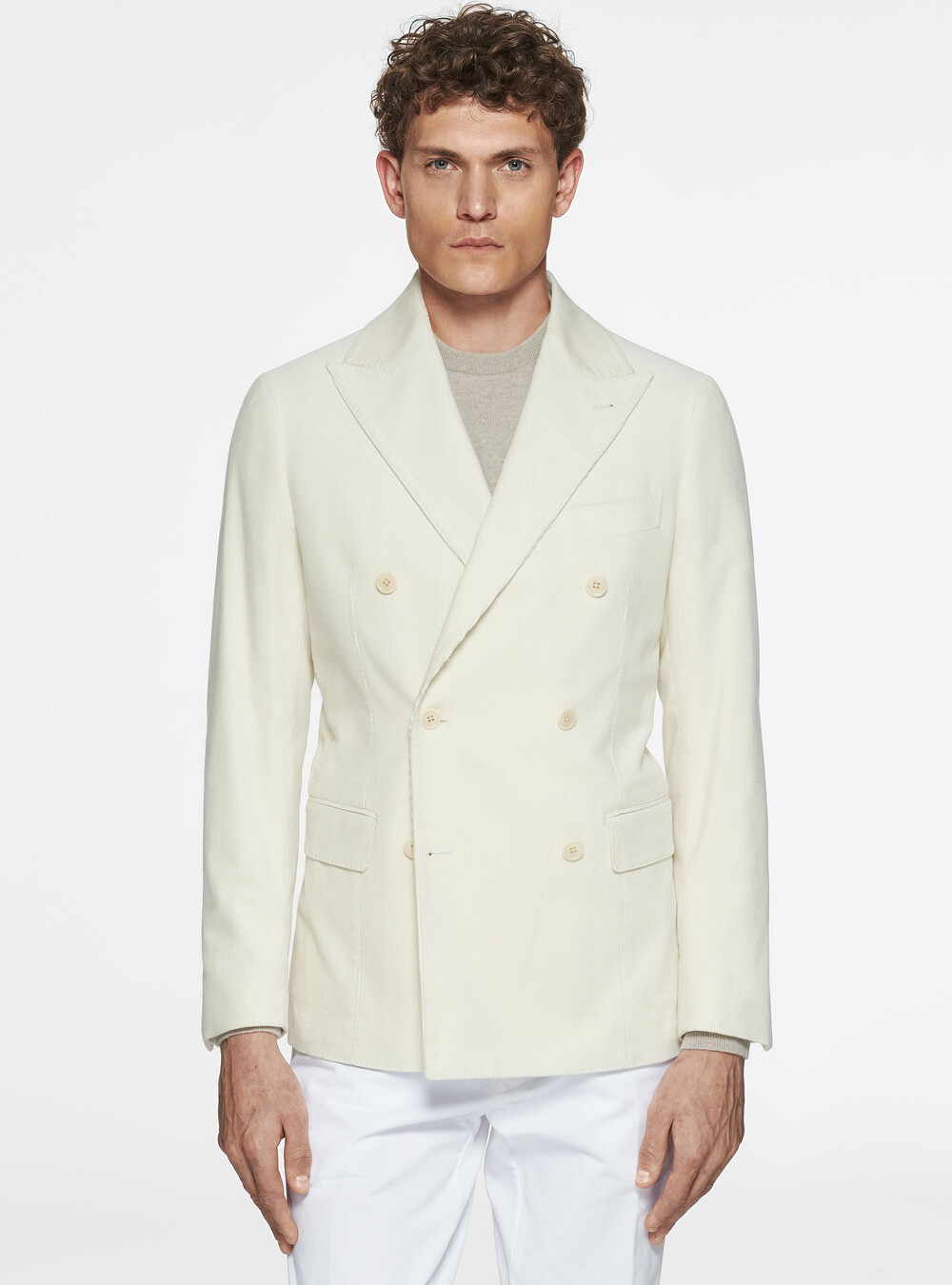 Giacca doppiopetto in velluto di Duca Visconti di Modrone