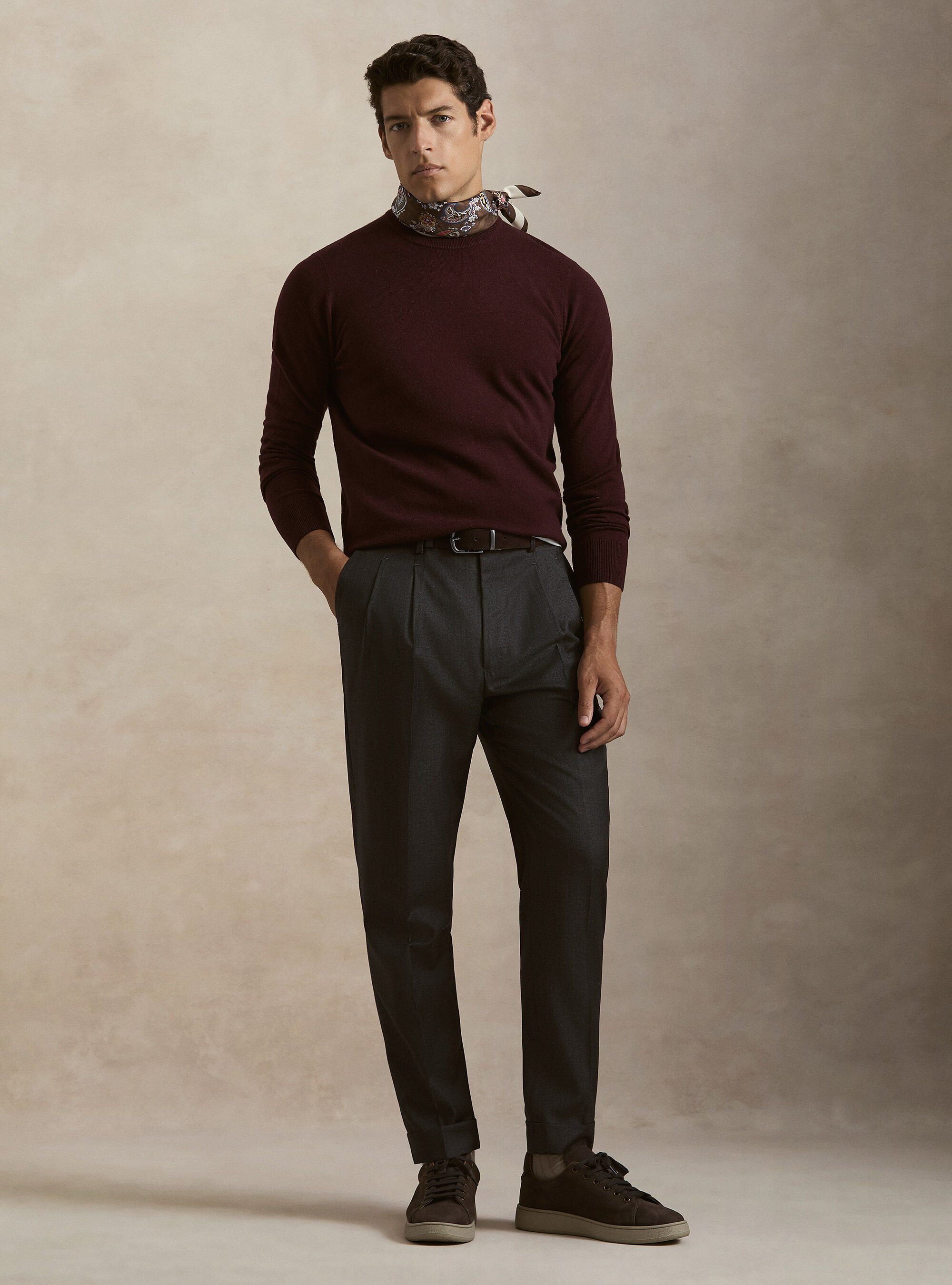 Girocollo in maglia in lana poliammide cashmere