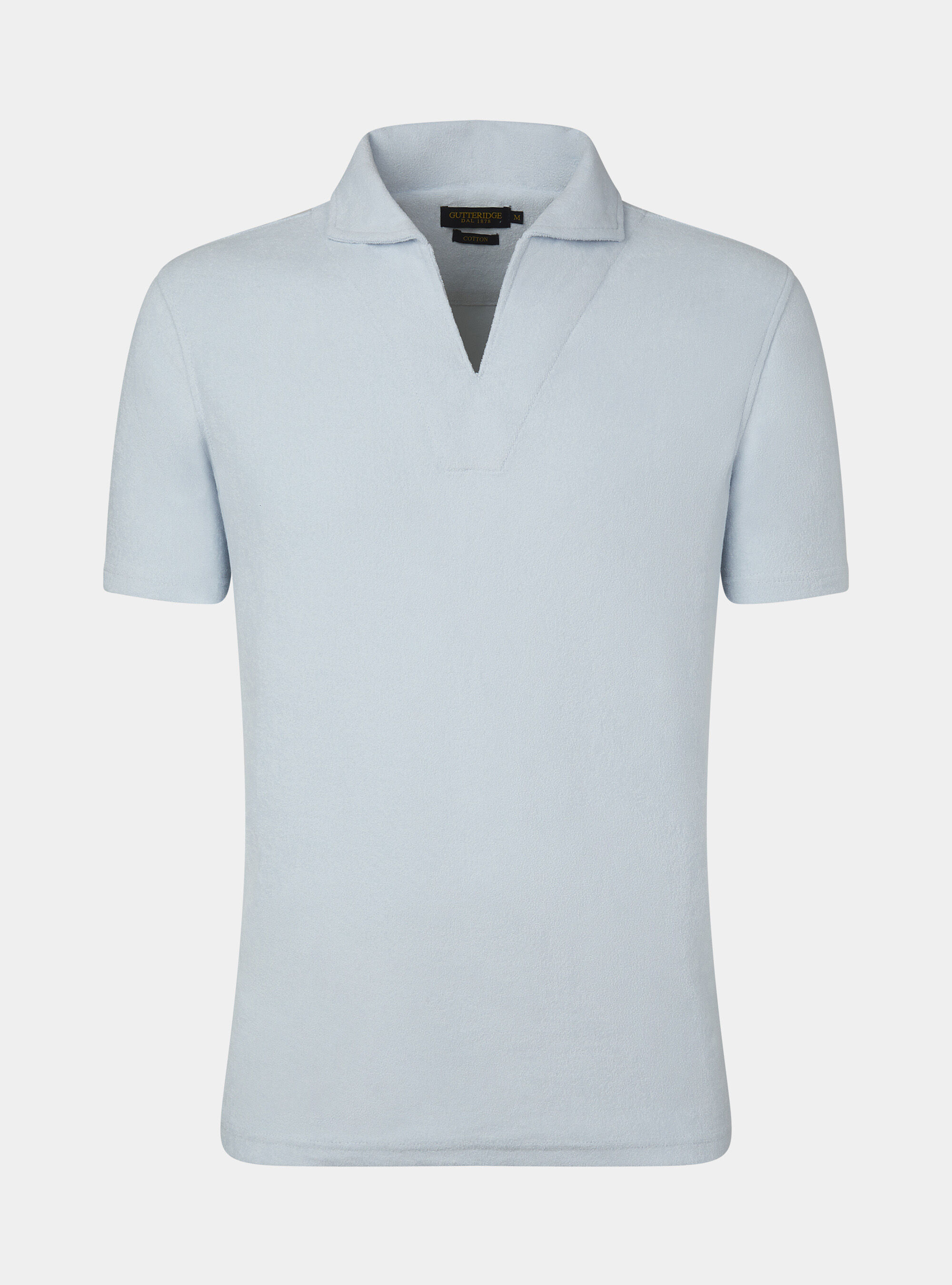 Pure cotton terry polo shirt
