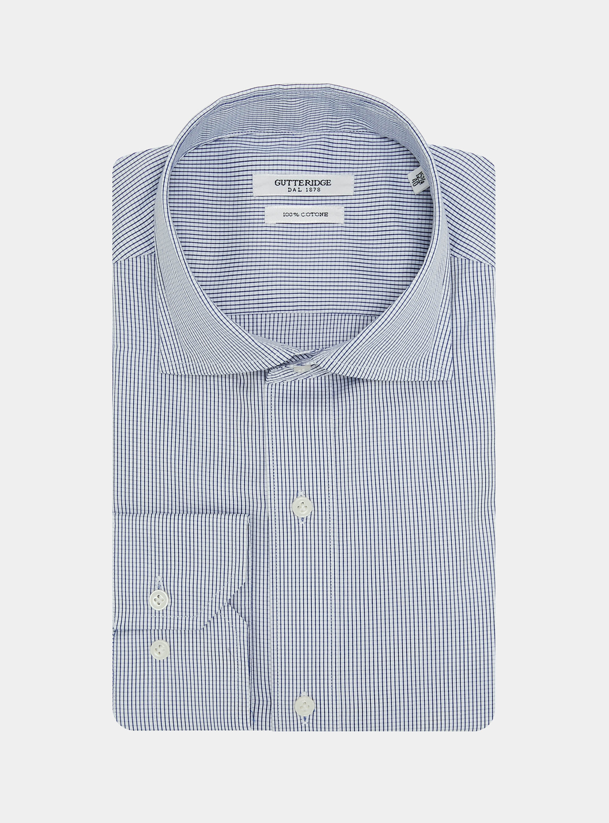 Pure cotton checked shirt, BLUE