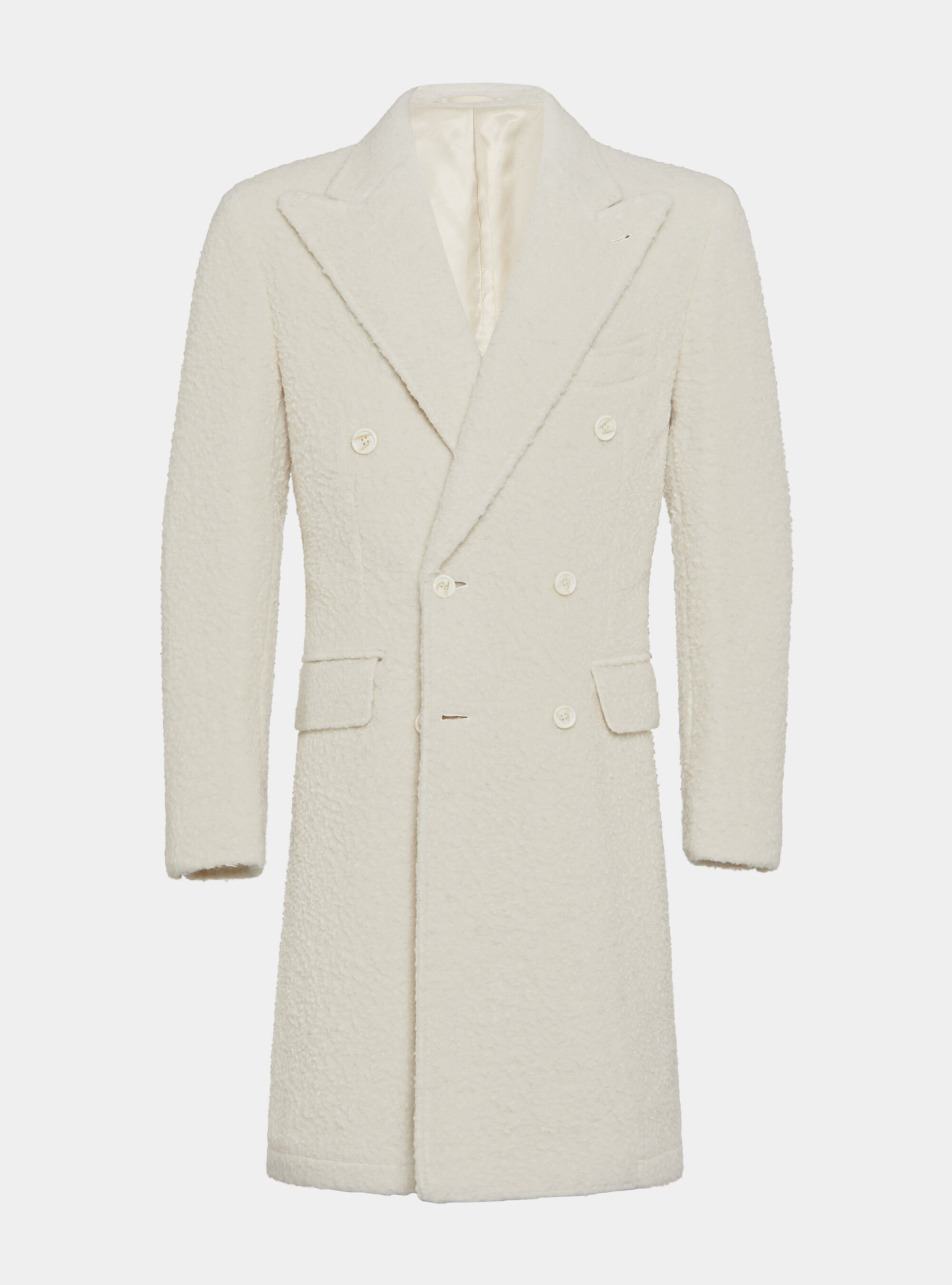 海外最新 Felted cloth double-breasted coat ジャケット・アウター