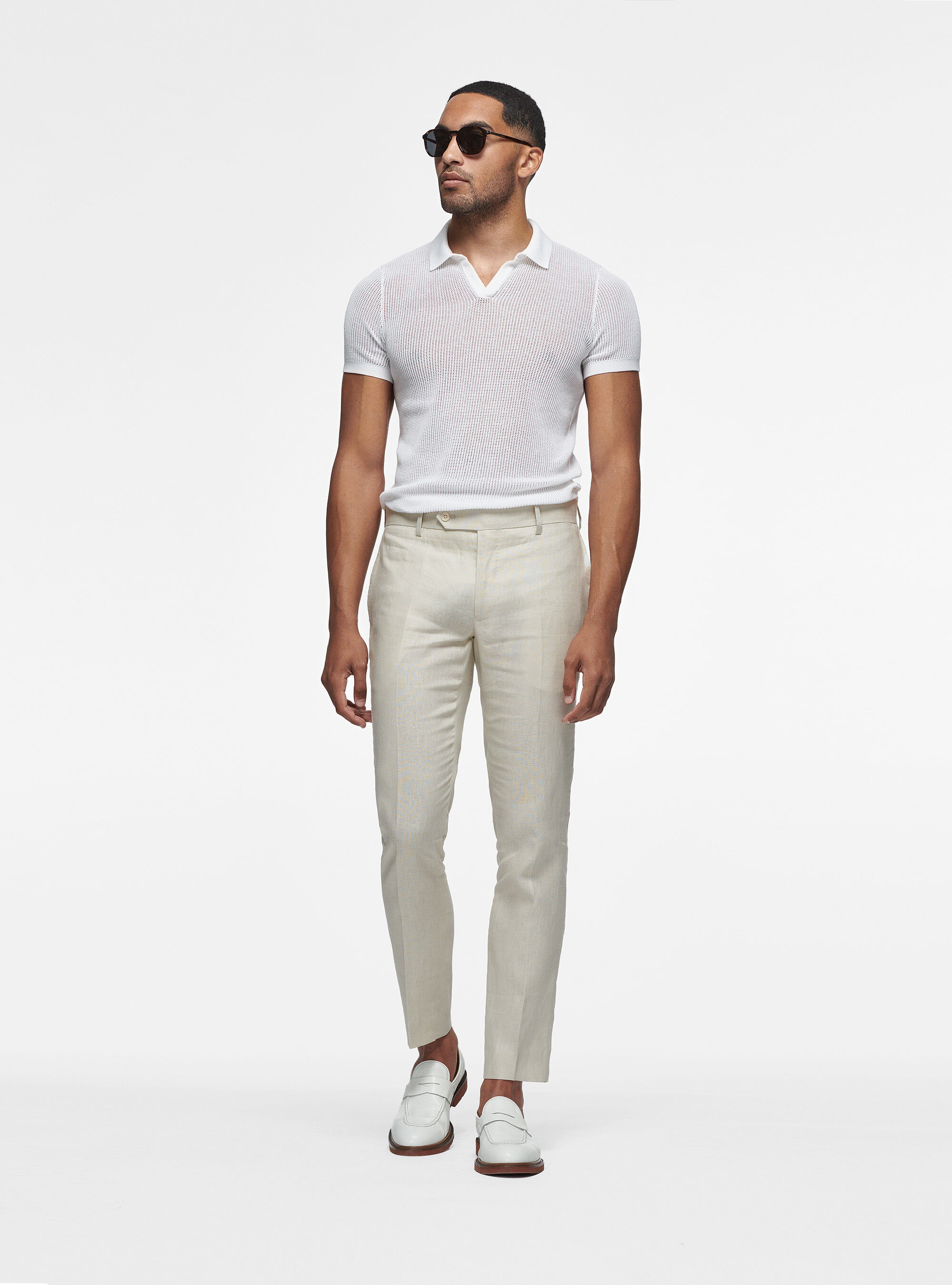 Pantalones de lino crudo 2025