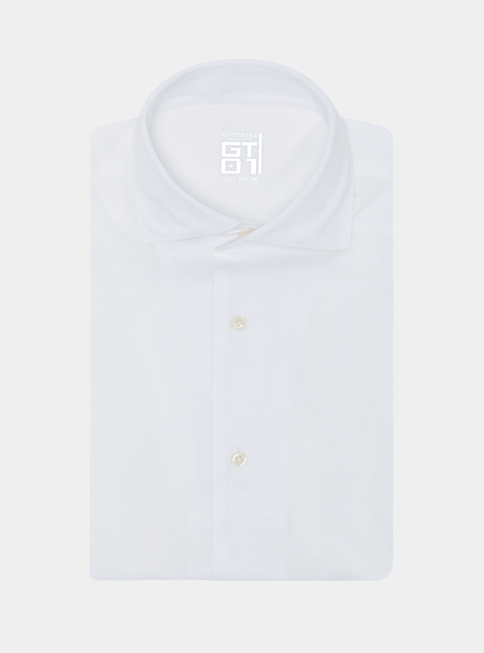 Camicia in jersey misto cotone paramontura, BIANCO
