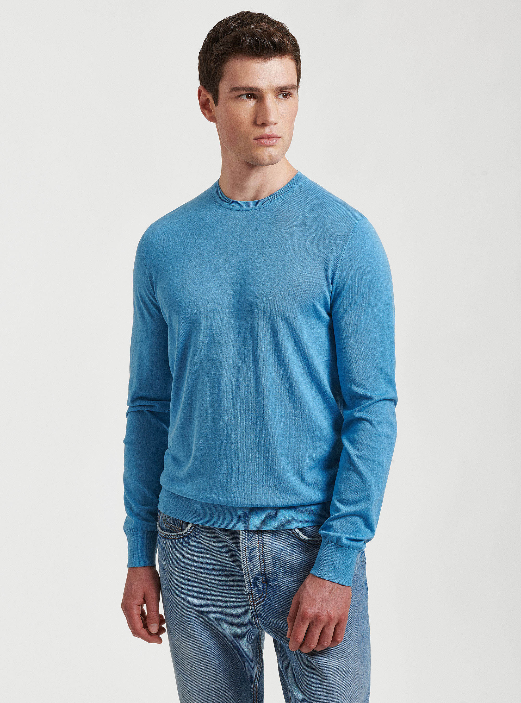 Men's cotton crew neck sweaters online