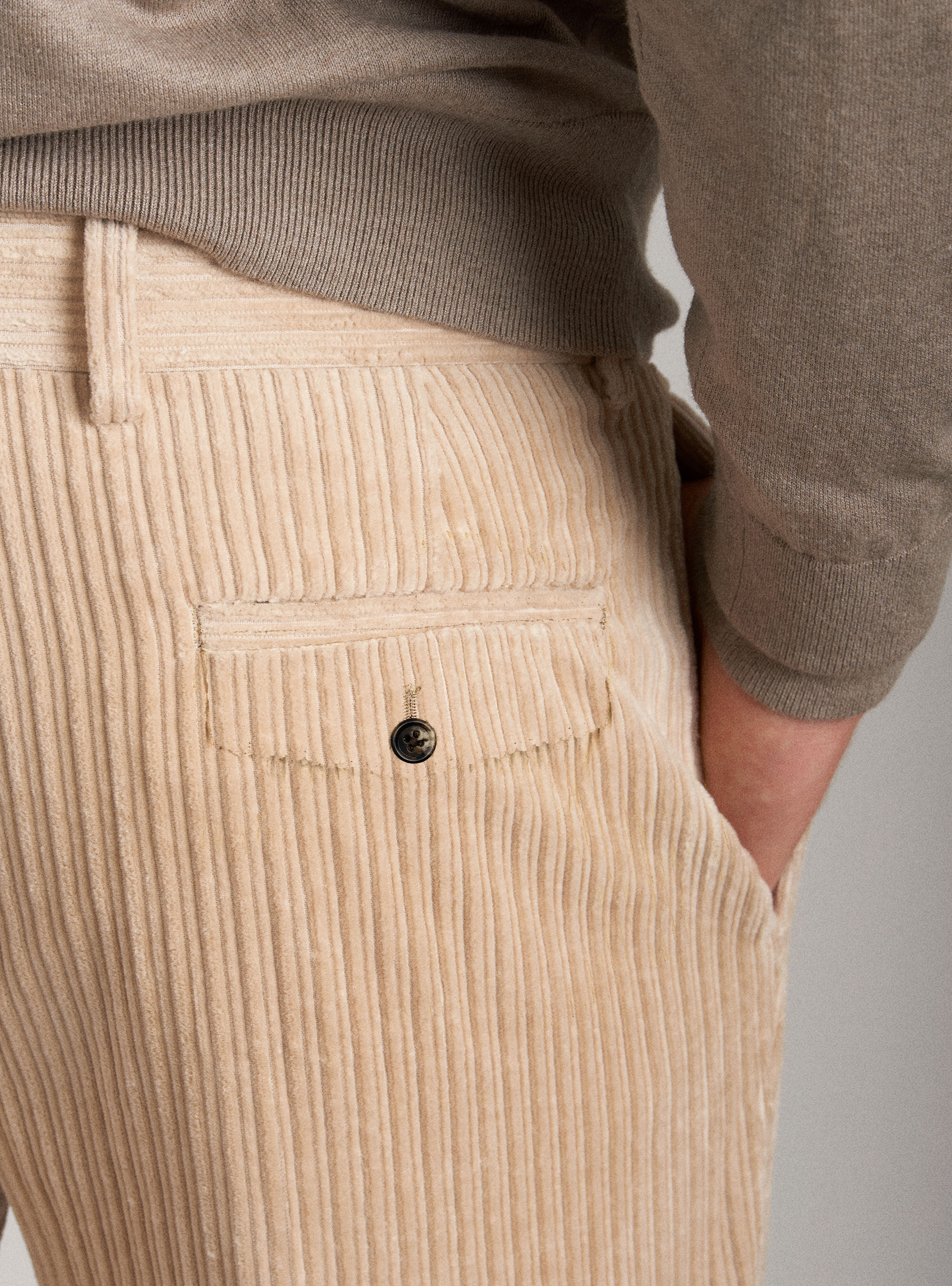 pantaloni a coste velluto uomo