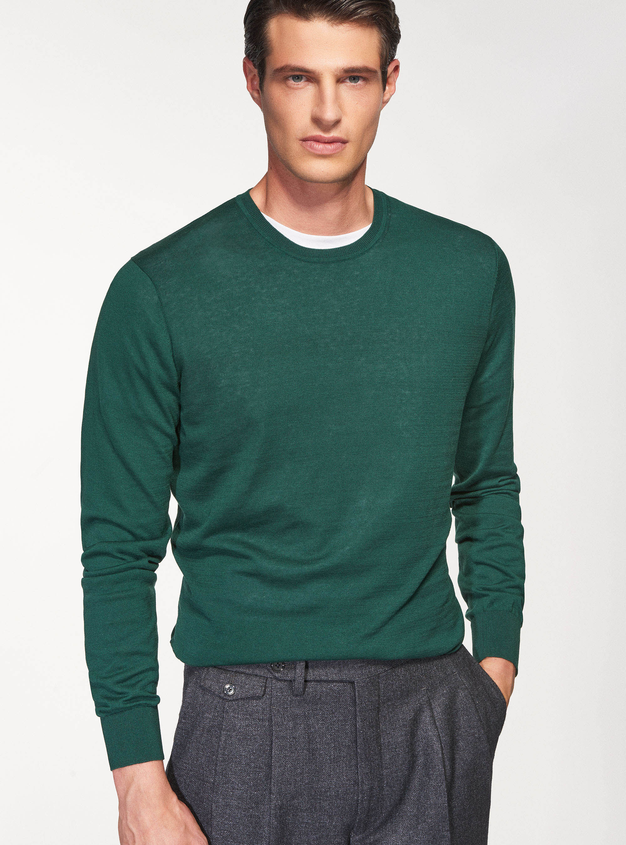 Men's silk cotton sweater outlet