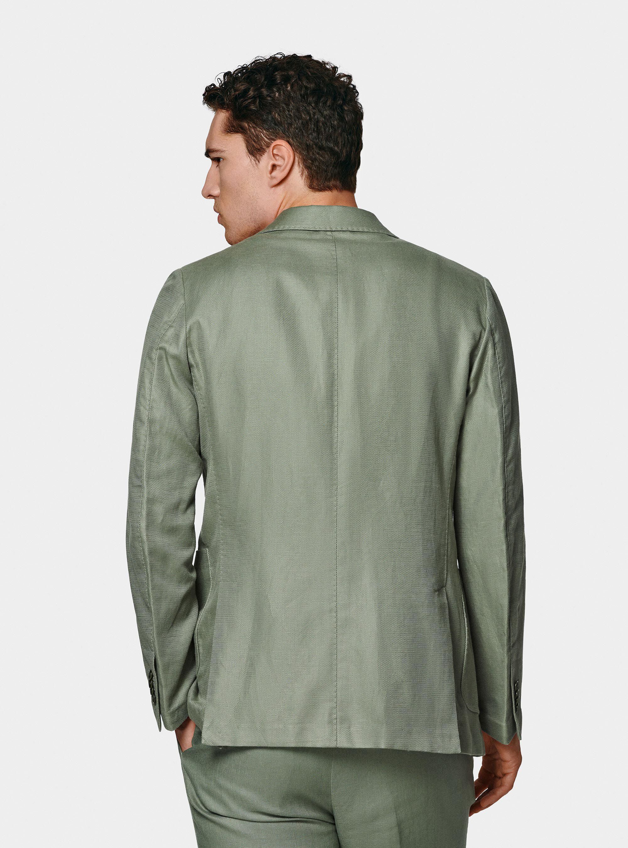 Americana de algod&oacute;n y lino, SALVIA 0602C