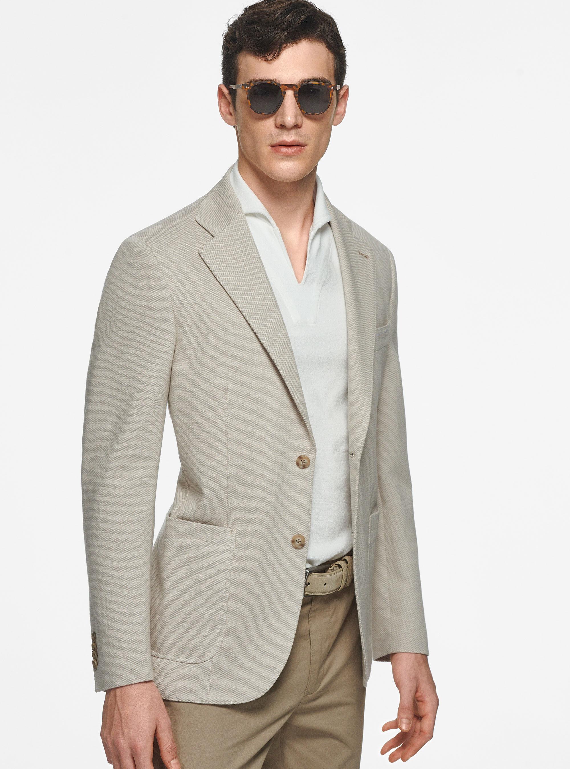 Cotton jersey blazer