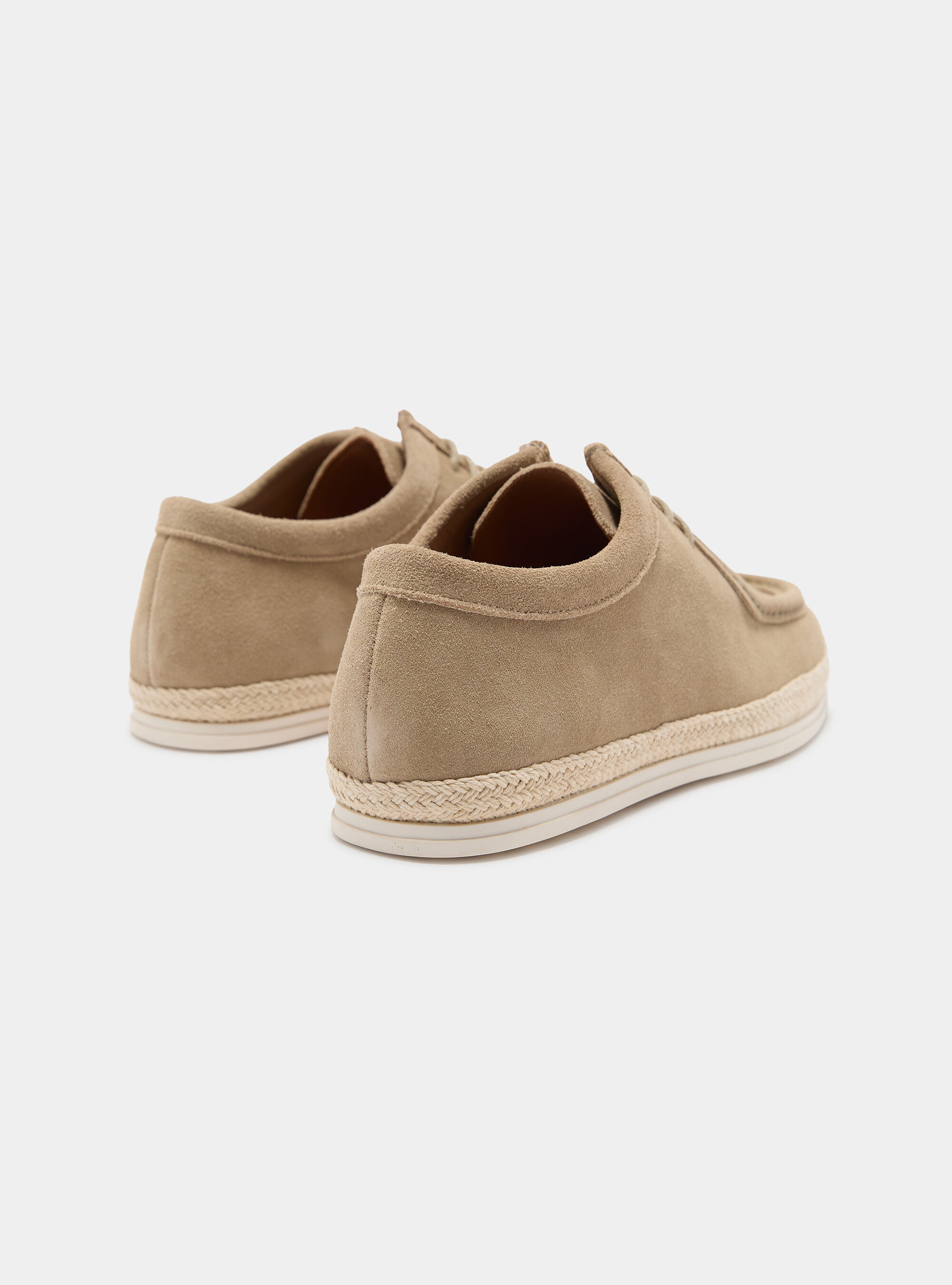 Paraboot stringato in suede, CRUDO