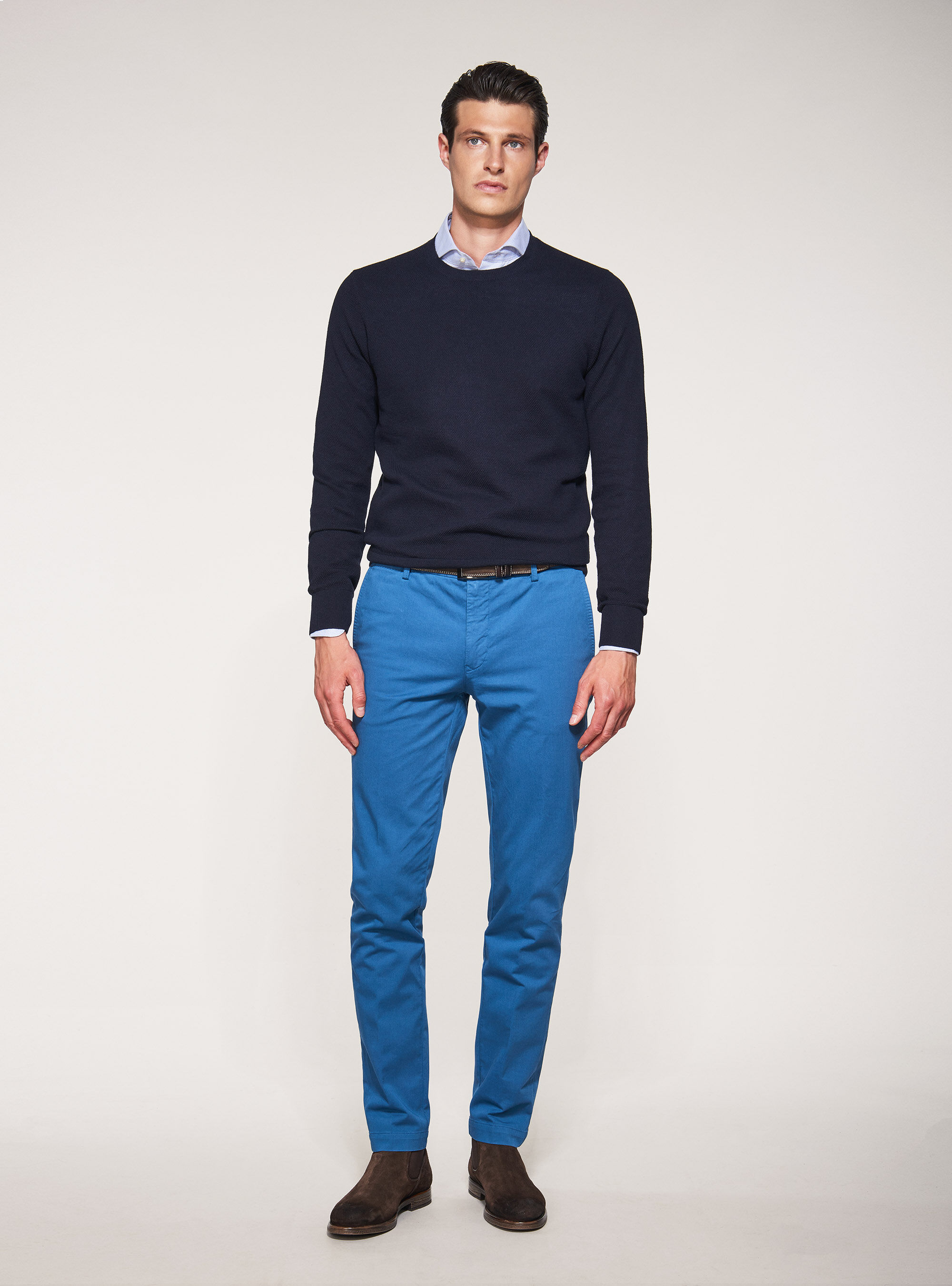 Royal blue store chinos
