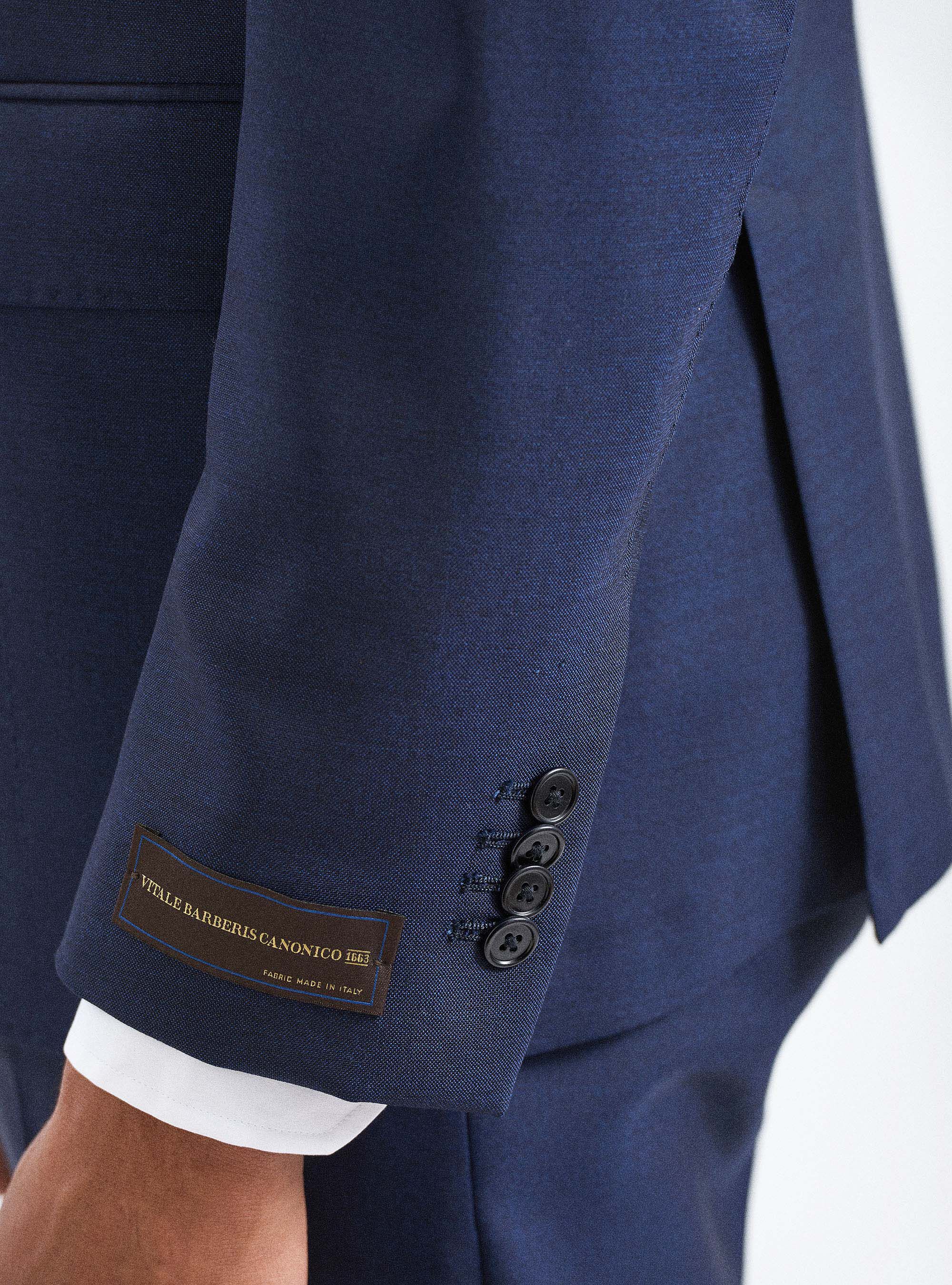 Suit blazer in pure wool Vitale Barberis Canonico fabric, NAVY BLUE
