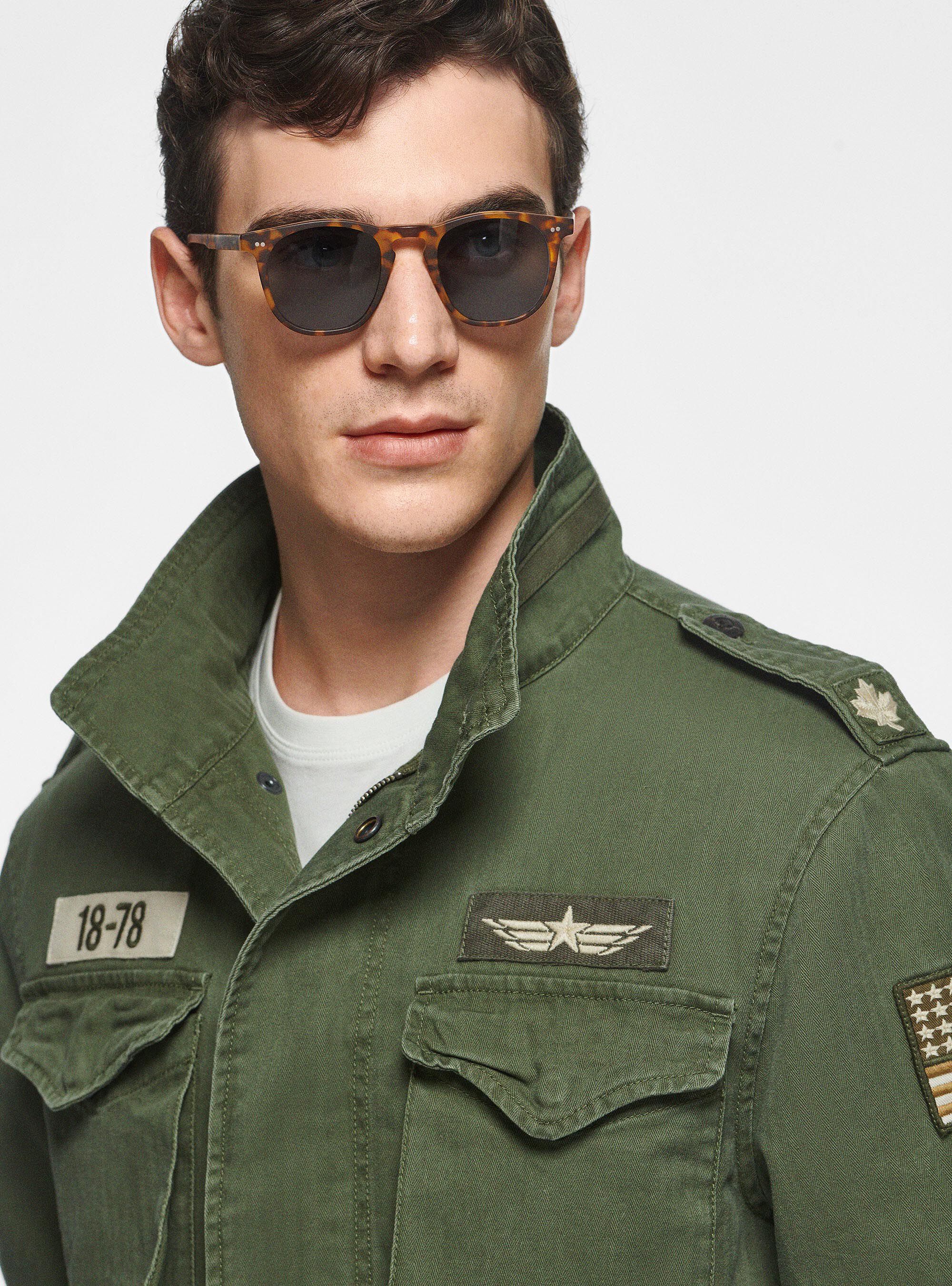 Sahariana militar hombre cheap