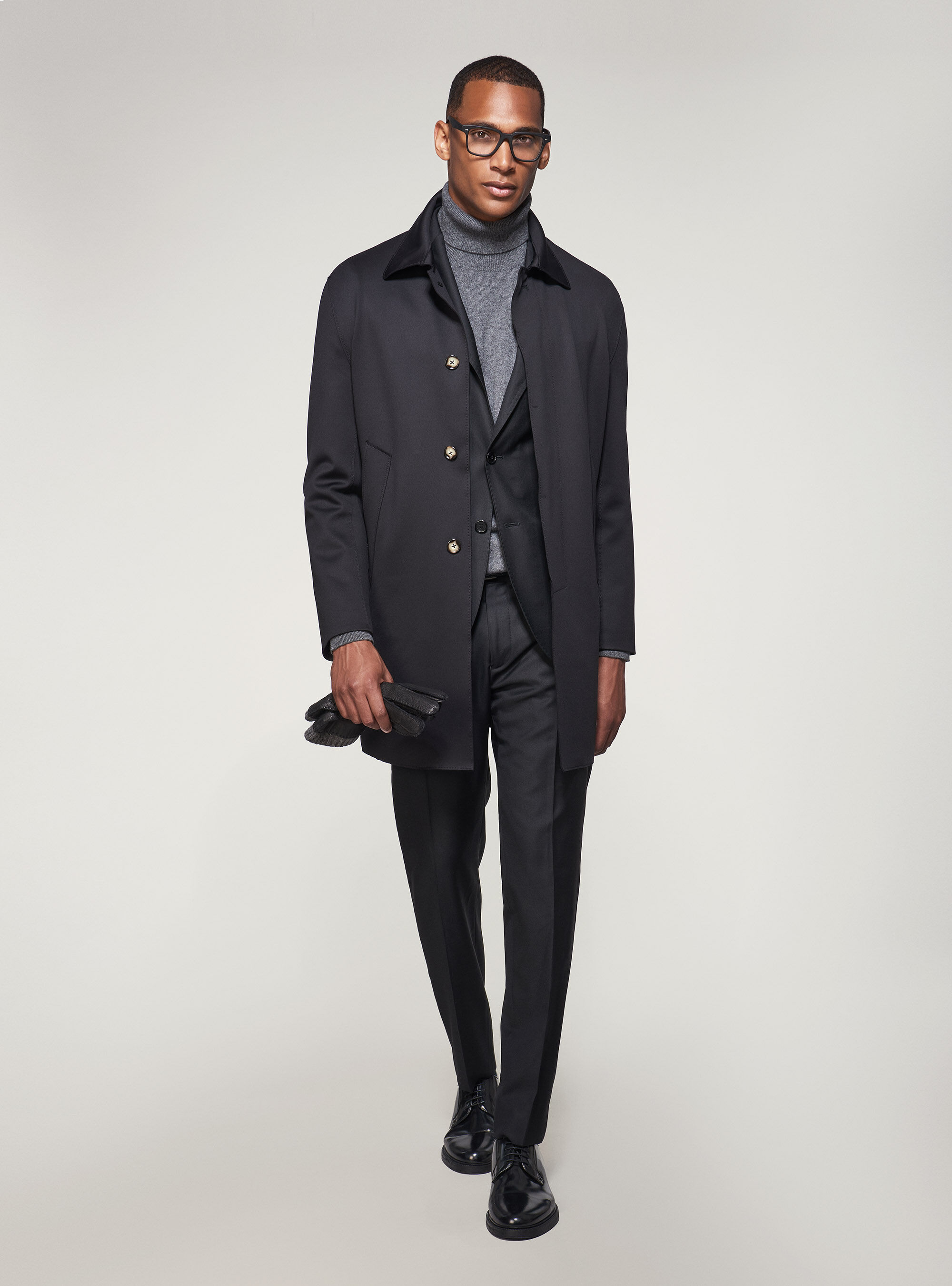 Manteau noir simple sales