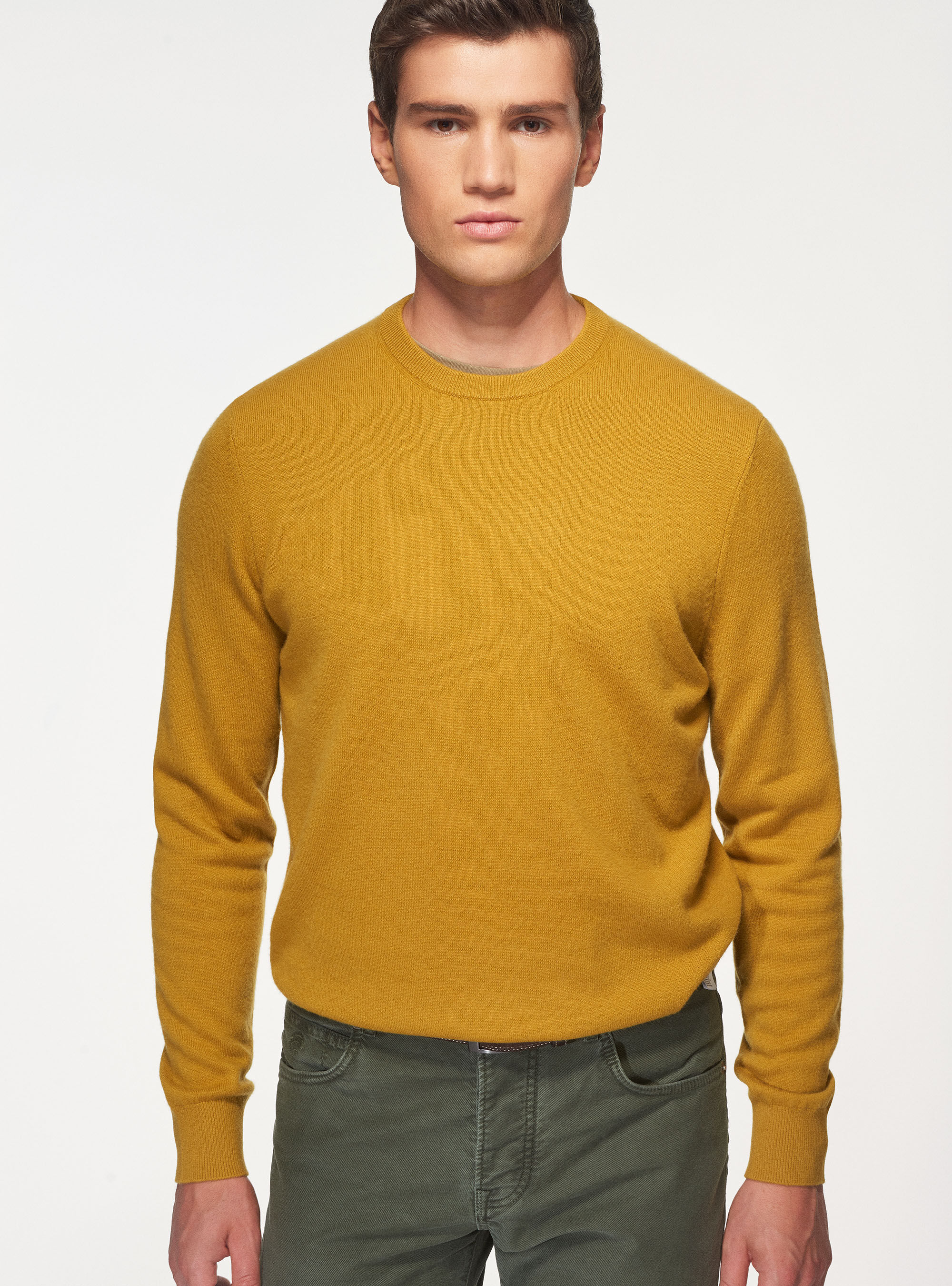 Pure cashmere crew neck sweater