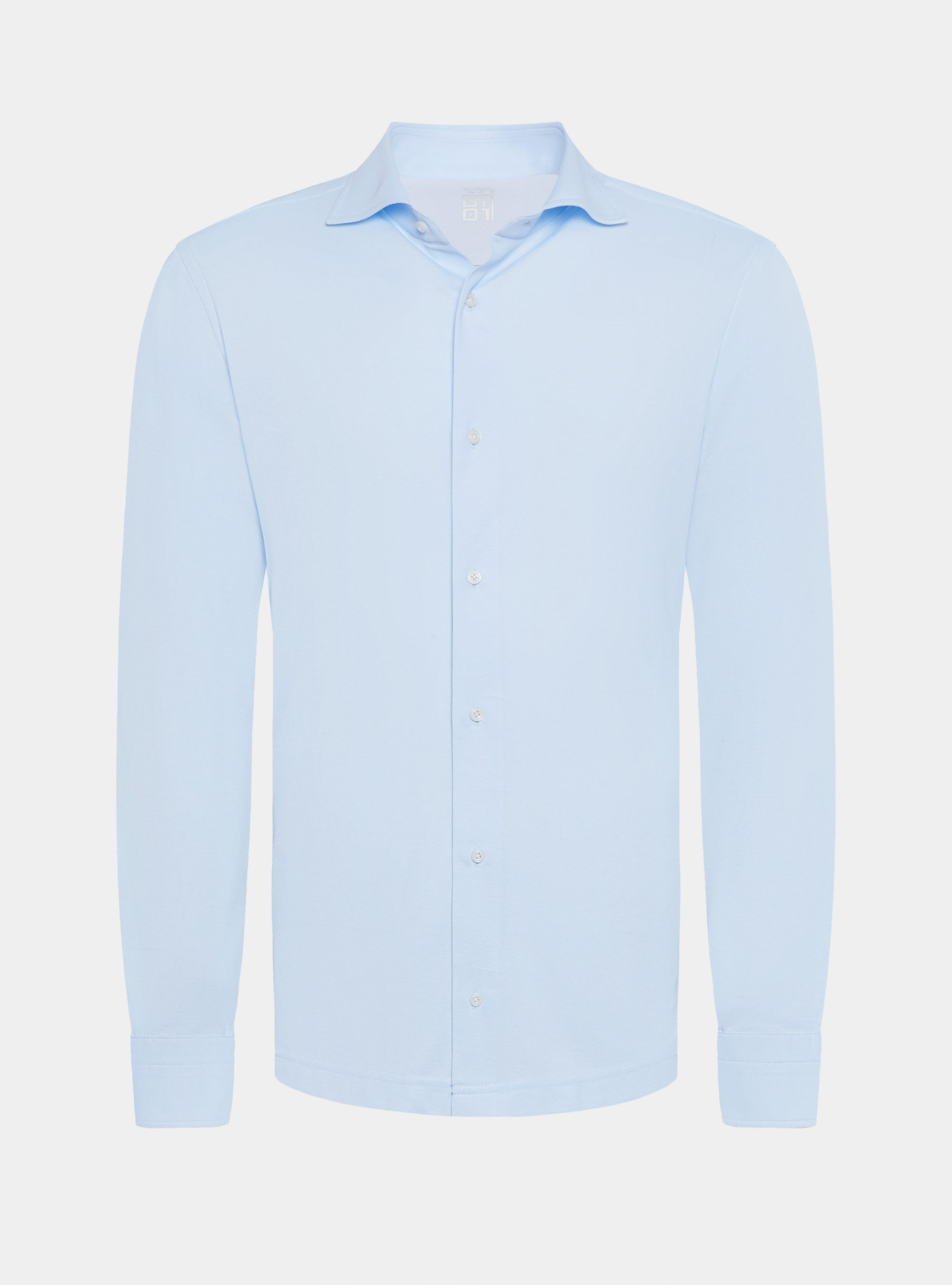 Camicia a polo GT01 in misto cotone piquet, AZZURRO
