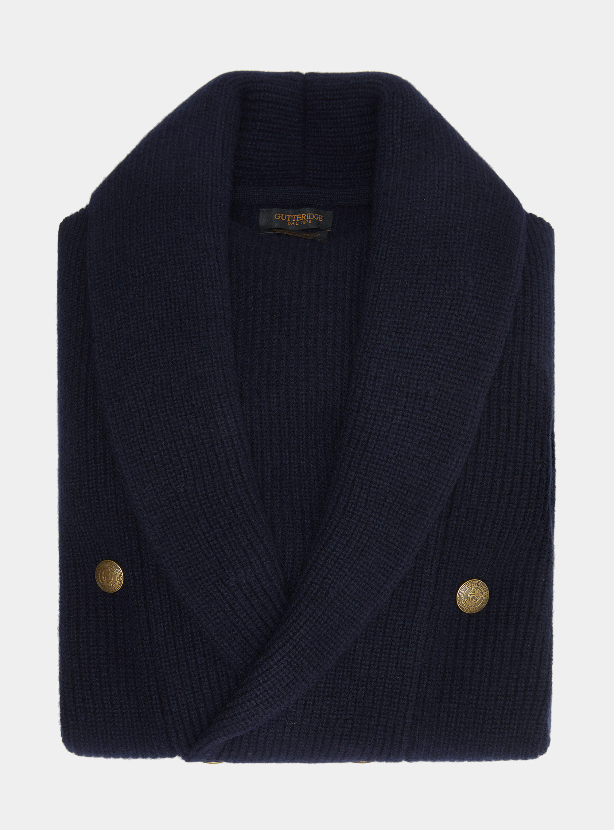 Merino wool rib knit jacket