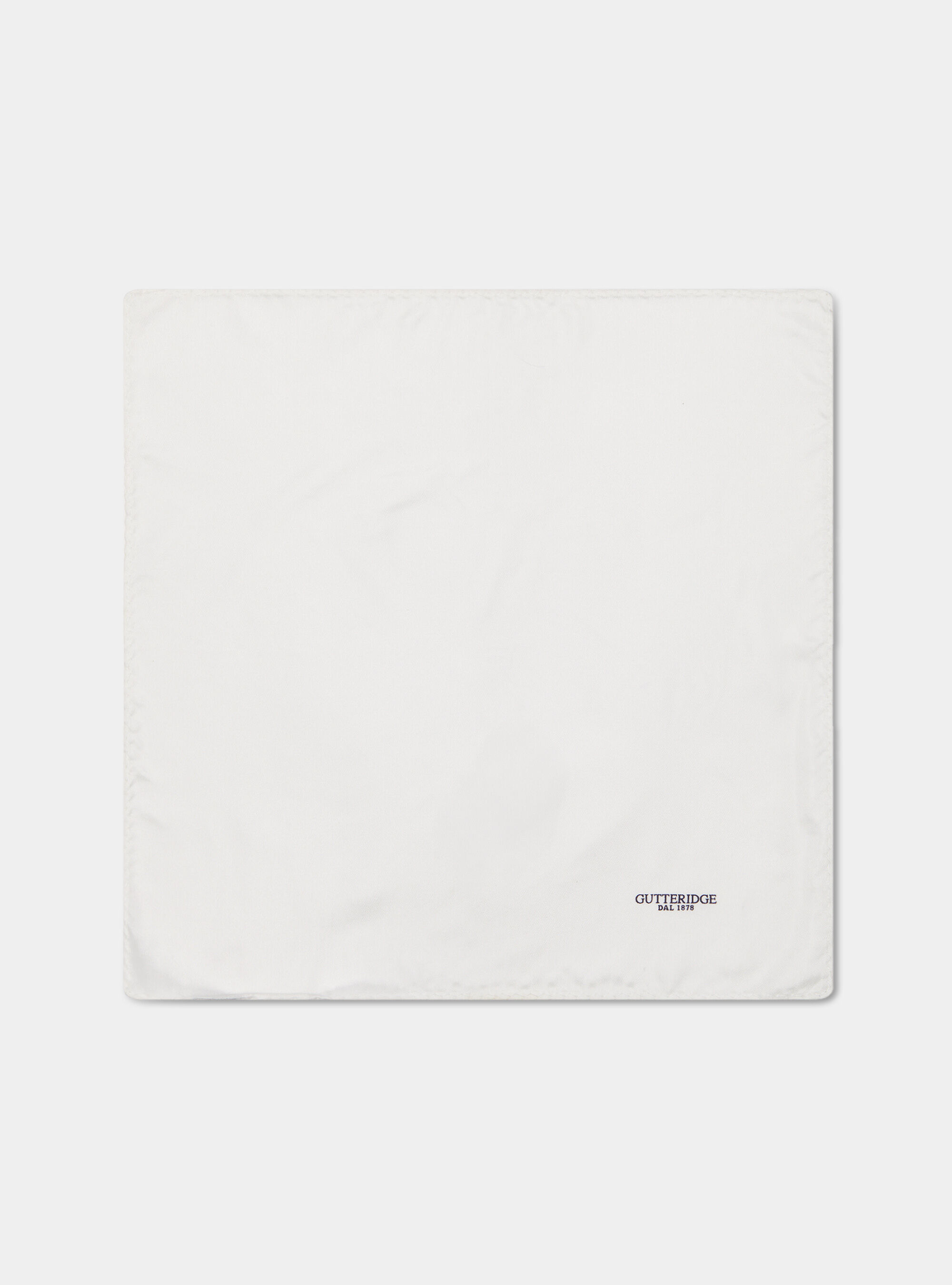 Pochette in seta con logo gutteridge, WHITE