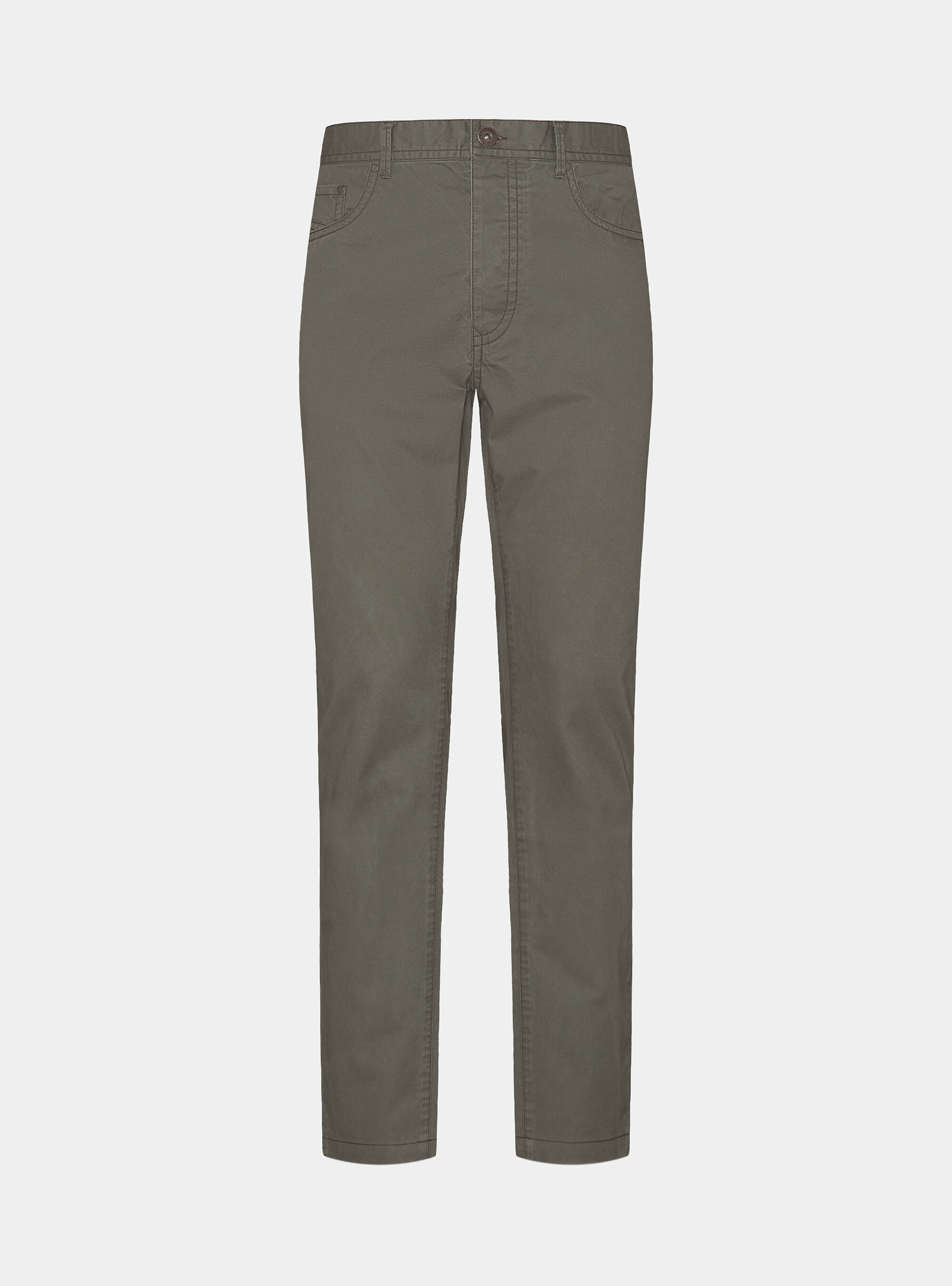 Pantaloni slim fit in cotone lavato, MILITARE 0609C