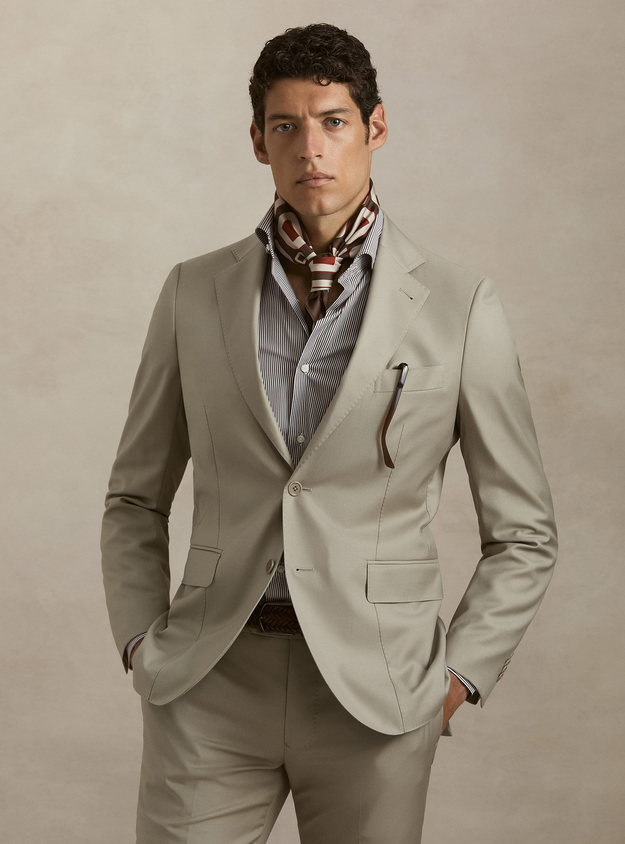 Giacca per abito in pura lana Vitale Barberis Canonico, SABBIA 0591C